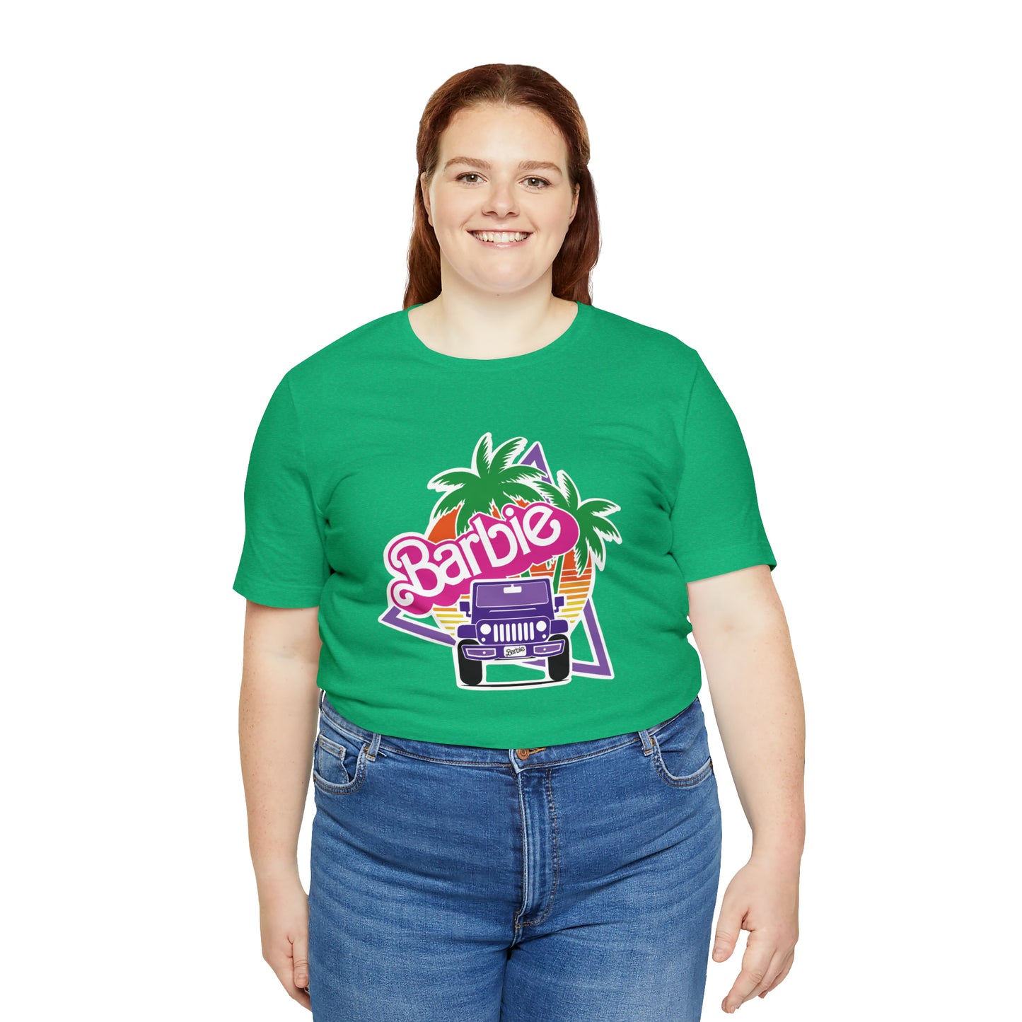 Purple jeep, Beep Beep Barbie Jeep, Unisex Jersey Short Sleeve Tee
