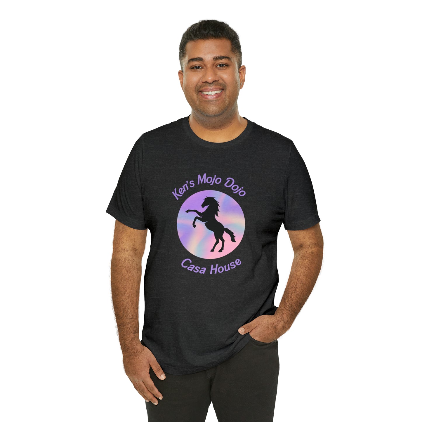 Candy Cane Horse, Mojo Dojo Casa House, Unisex Jersey Short Sleeve Tee
