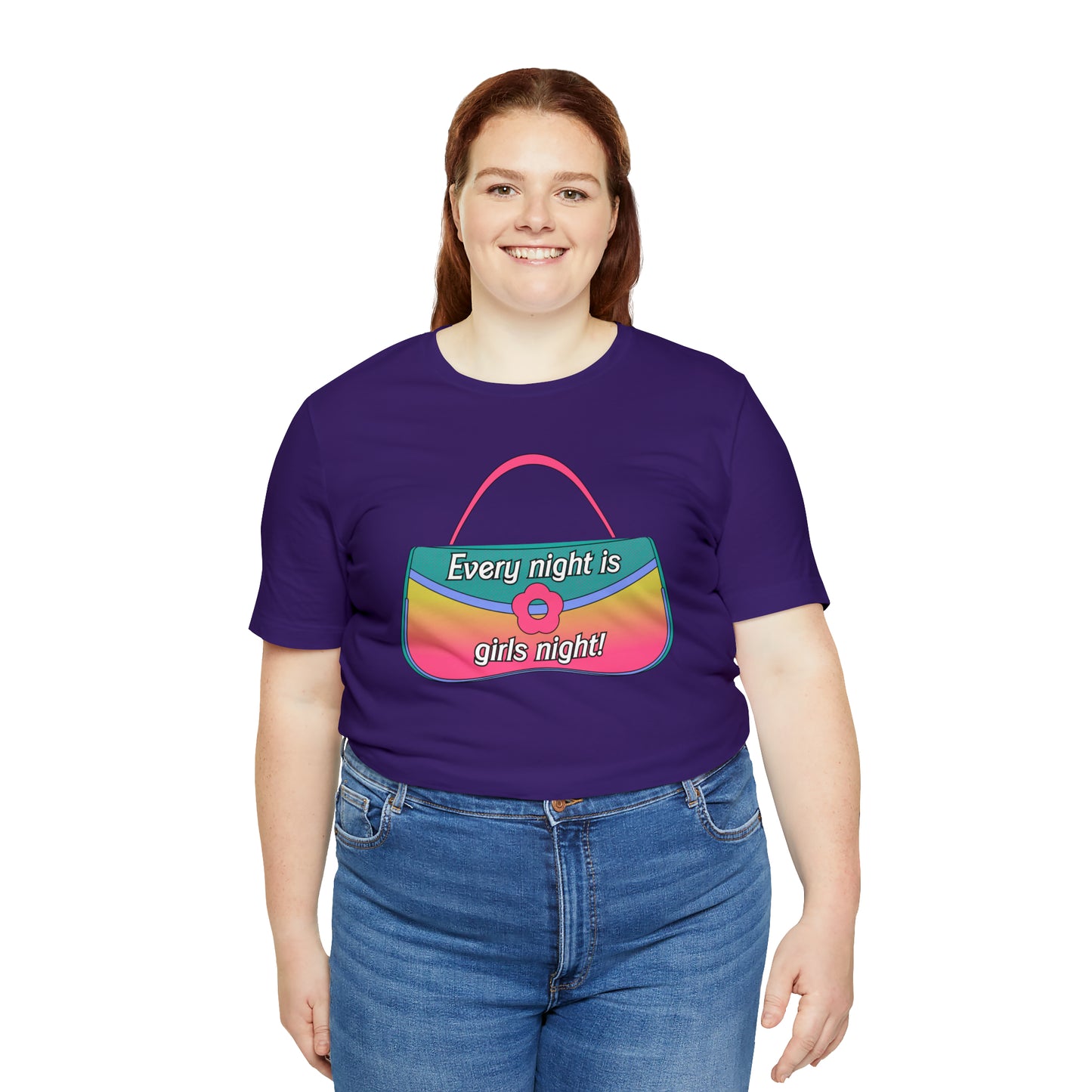 90's Purse: Every Night is Girl's Night, Unisex Jersey Short Sleeve Tee