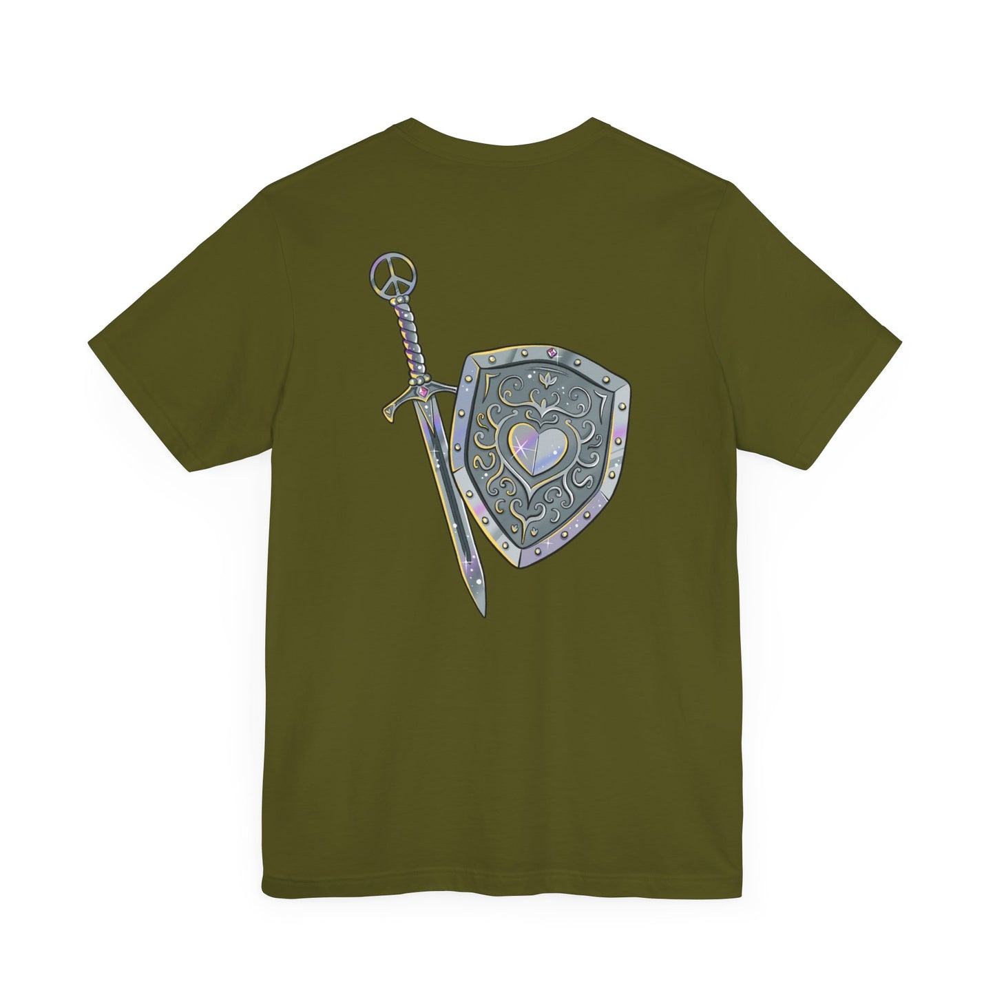 Dragons and Dungeons Pride Shield in back - Unisex Shirt