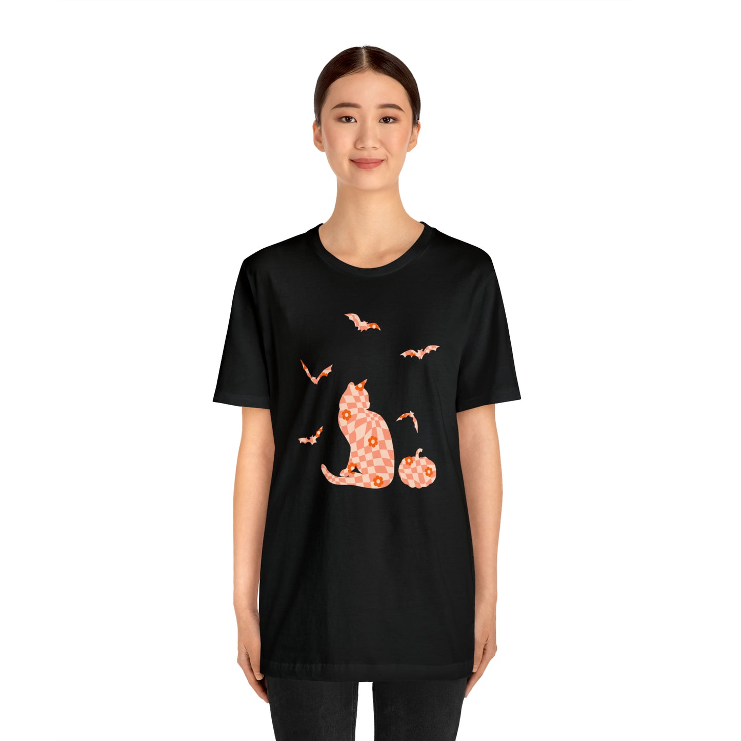 Orange Flower - Checkered Cat