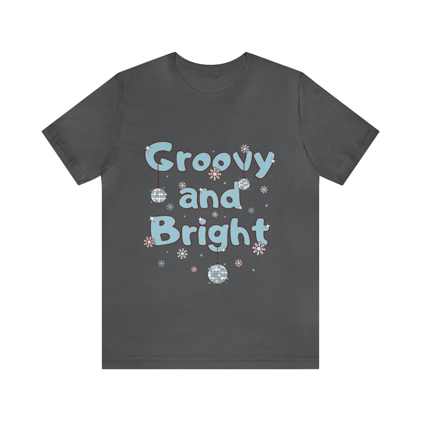 Silver and Blue - Groovy and Bright Jingle Disco Ball - Unisex T-shirt