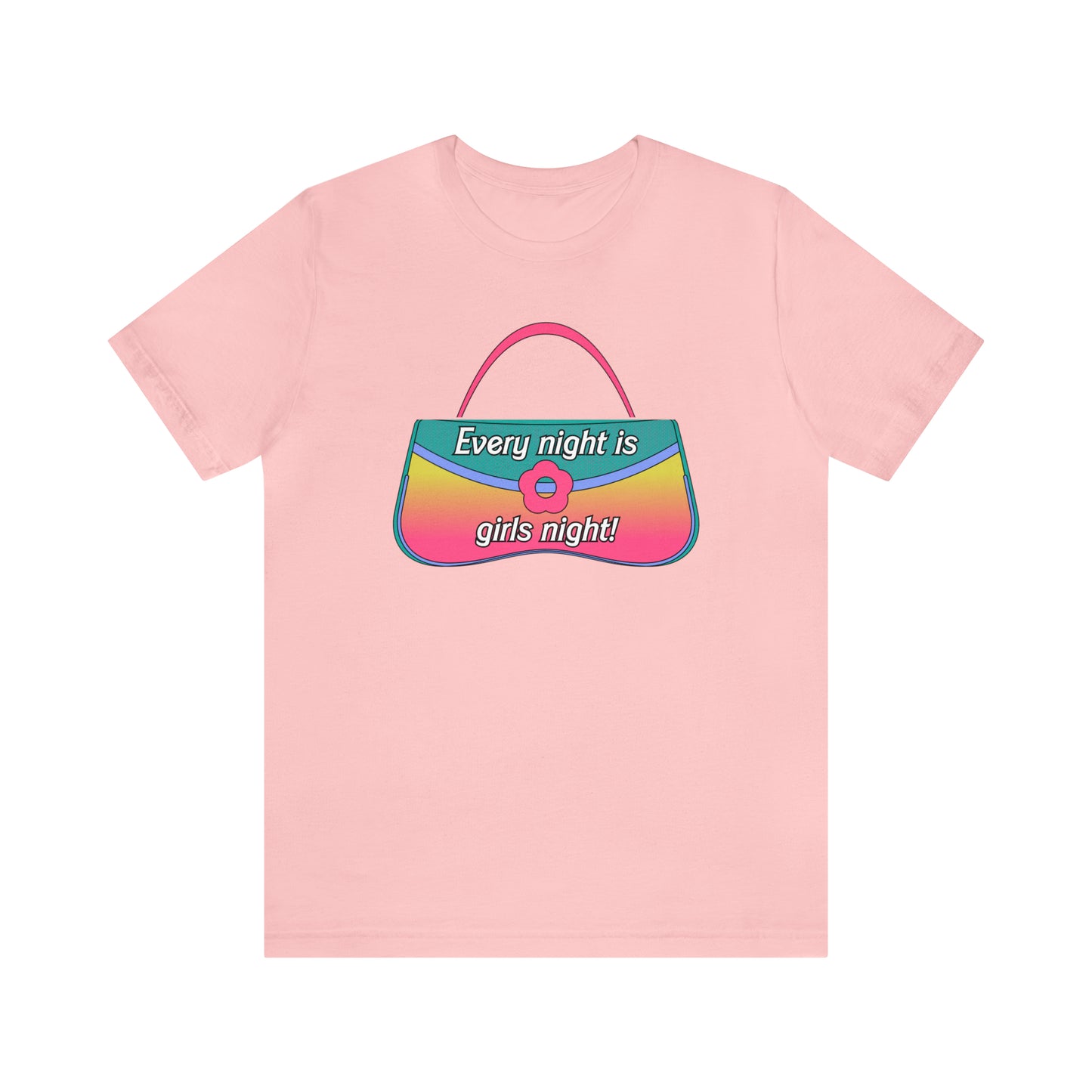 90's Purse: Every Night is Girl's Night, Unisex Jersey Short Sleeve Tee
