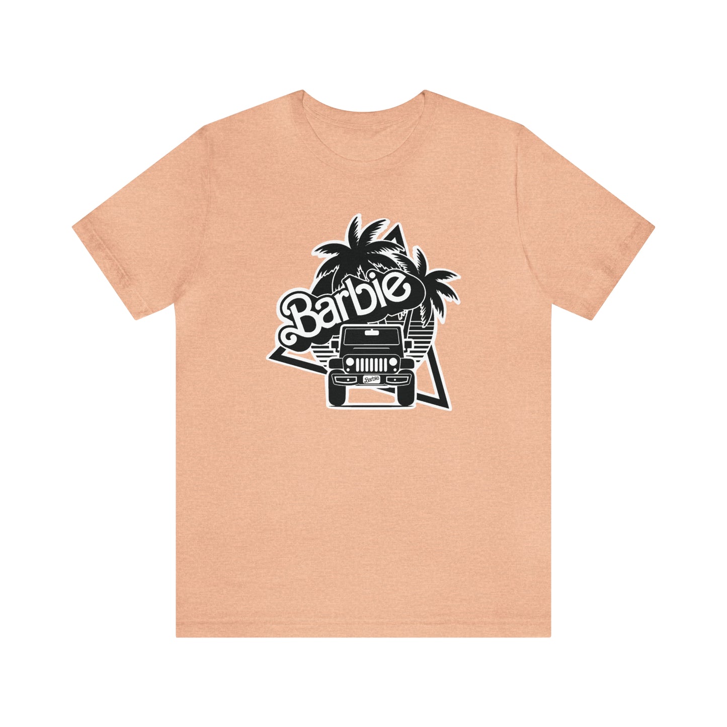 Black and White, Beep Beep Barbie Jeep, Unisex Jersey Short Sleeve Tee