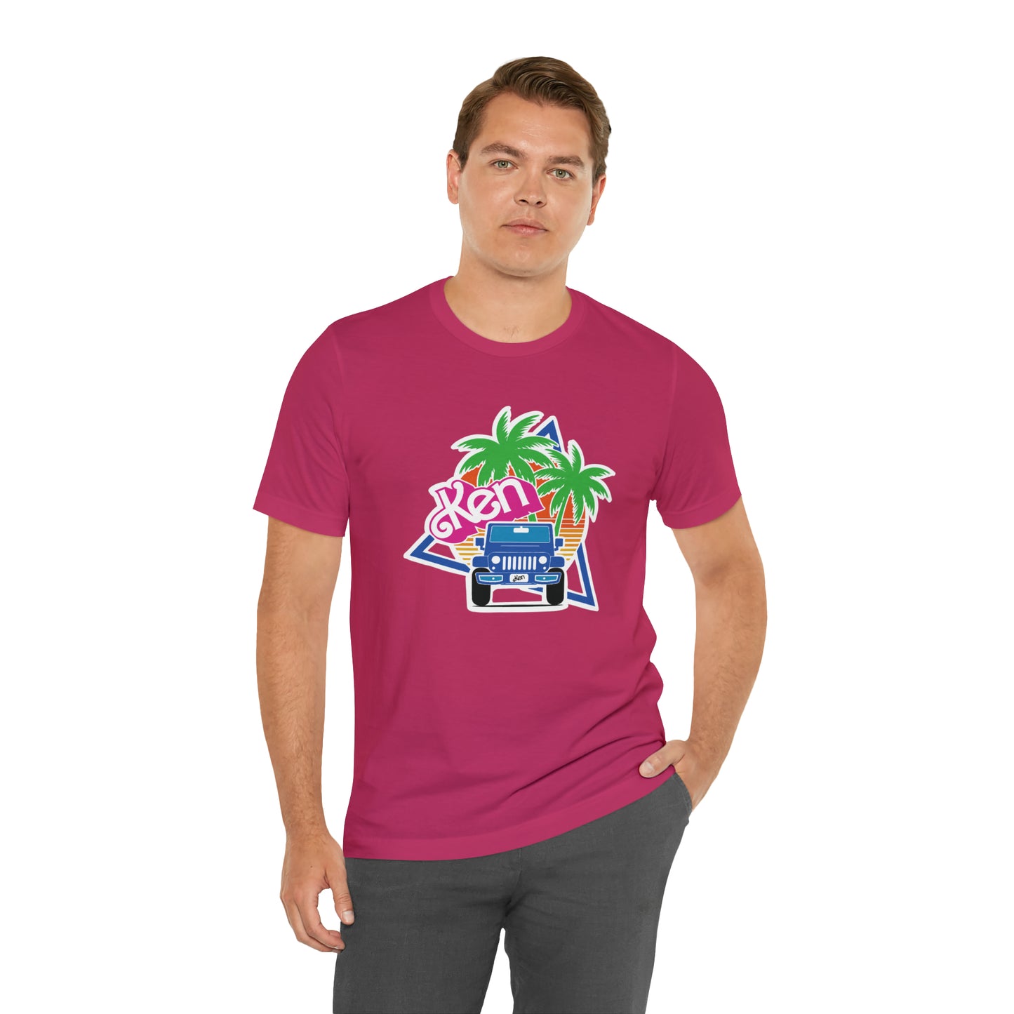 Blue Ken, Beep Beep KEN Jeep, Unisex Jersey Short Sleeve Tee