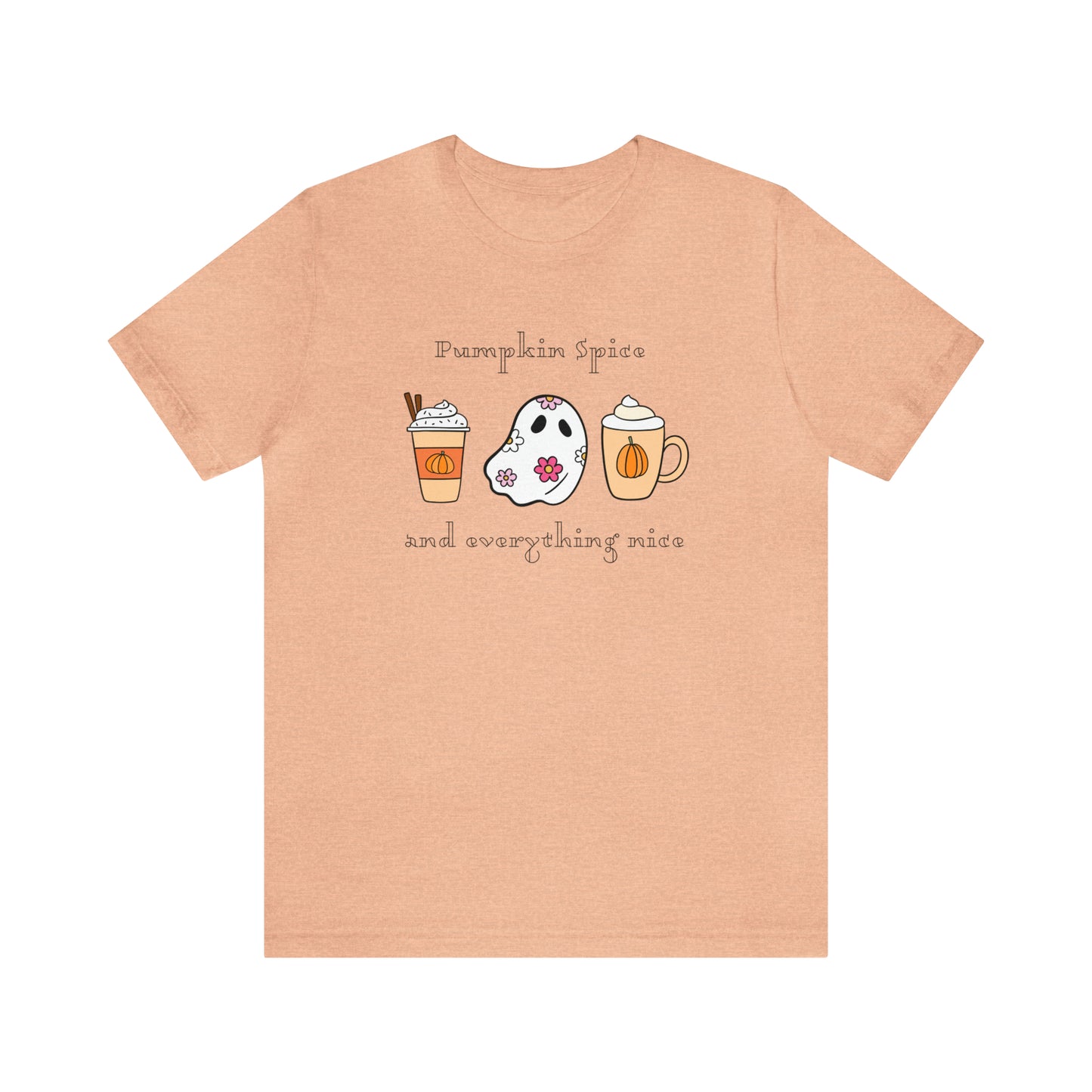 Color Flower - Pumpkin Ghost, Unisex Jersey Short Sleeve Tee