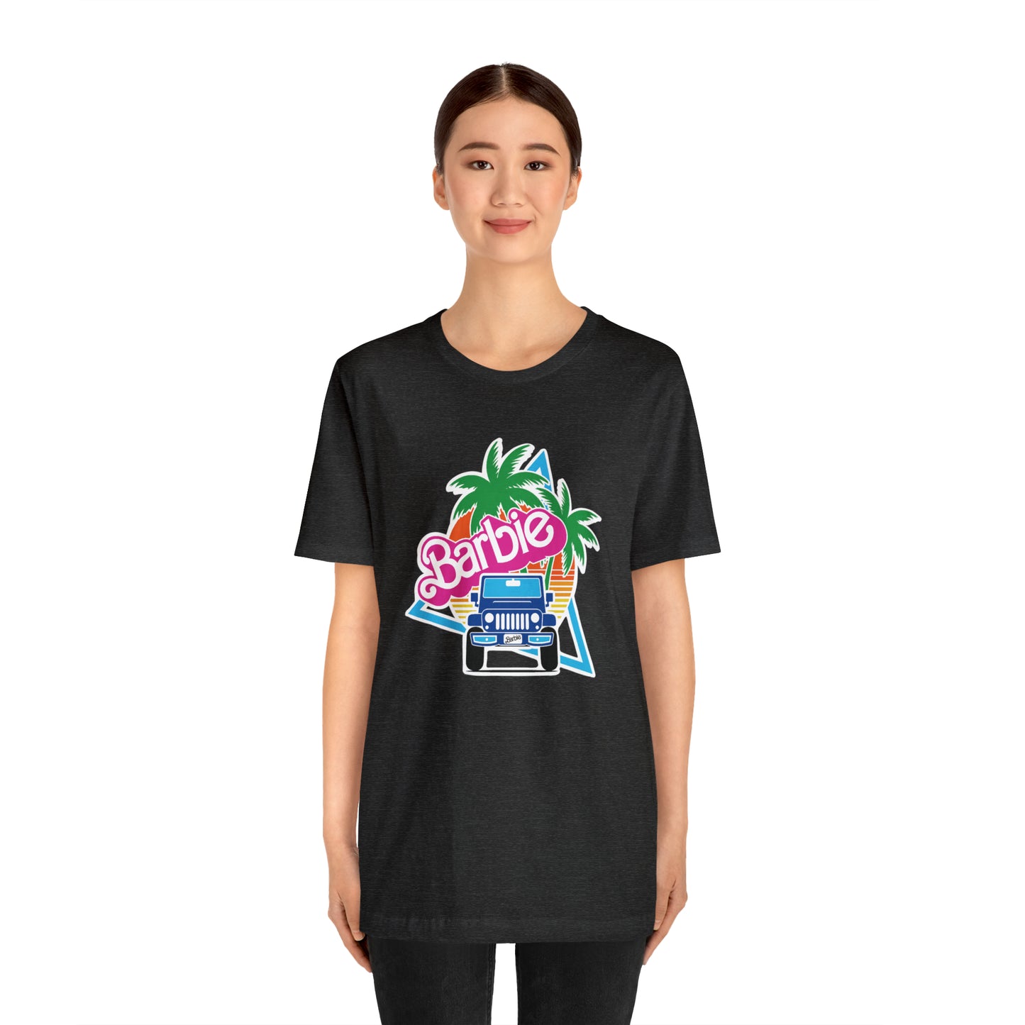 Blue jeep, Beep Beep Barbie Jeep, Unisex Jersey Short Sleeve Tee