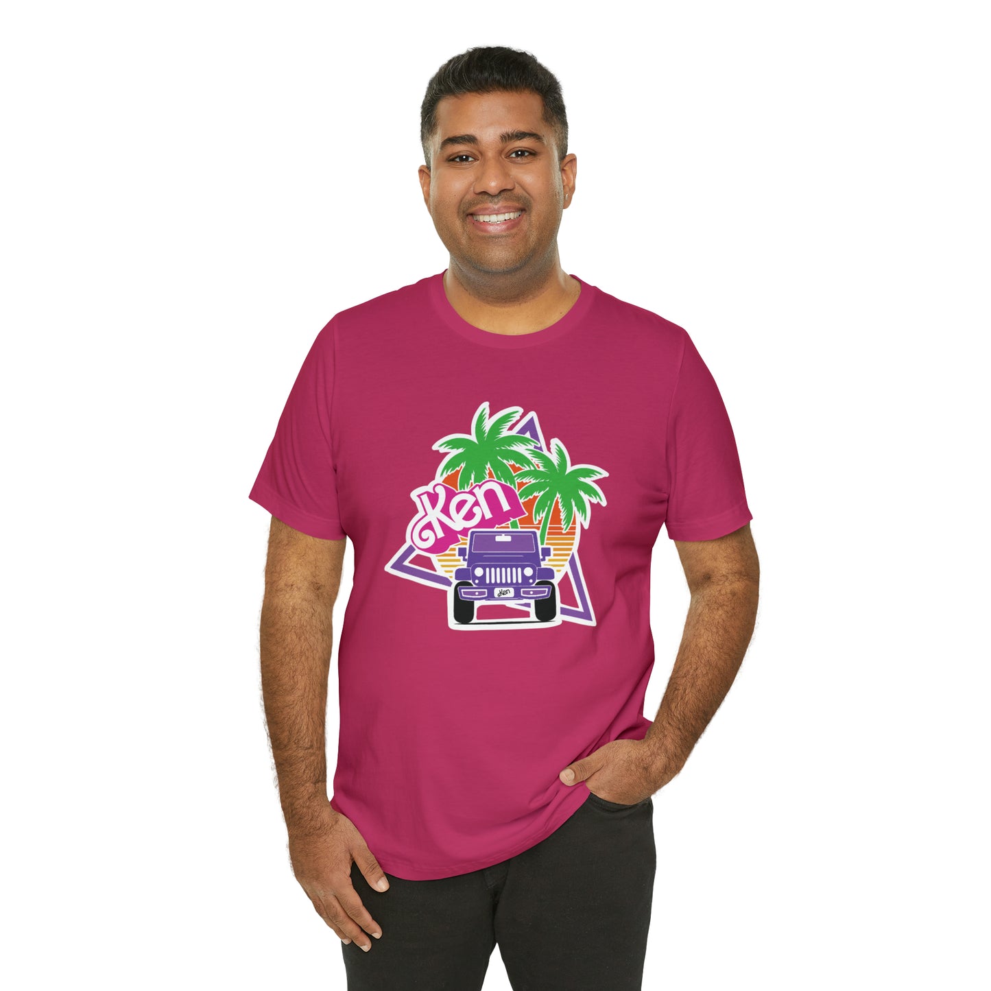 Purple Ken, Beep Beep KEN Jeep, Unisex Jersey Short Sleeve Tee