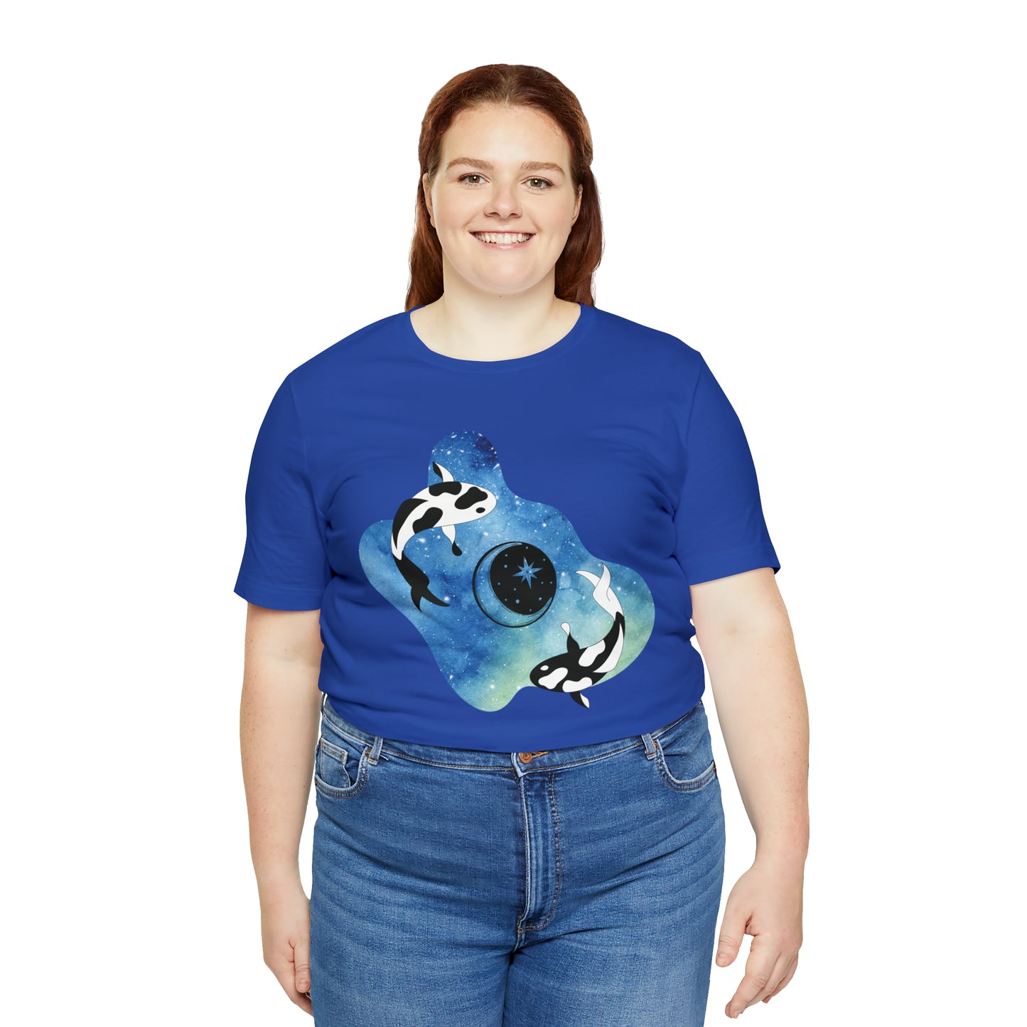 Watercolor Space Koi, Unisex Jersey Short Sleeve Tee