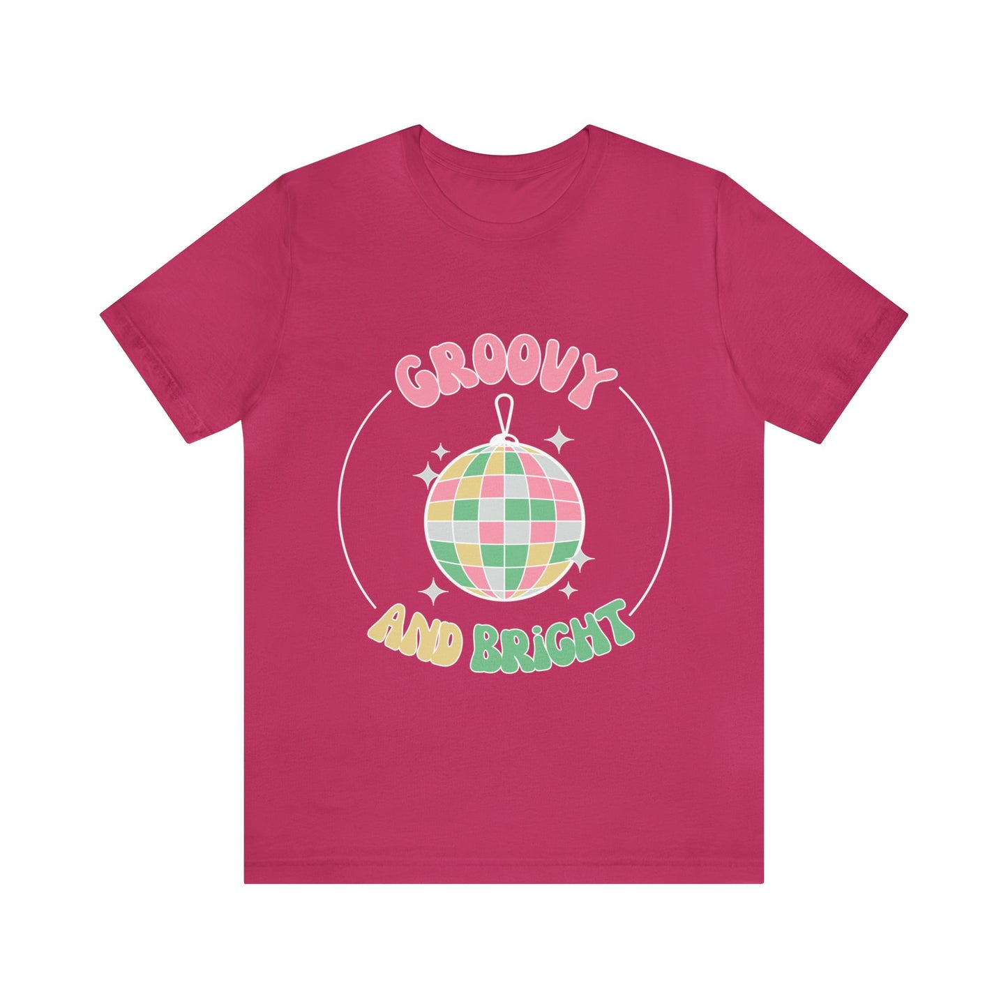 Pink Circle Merry and Bright Jingle Ball - Unisex T-shirt