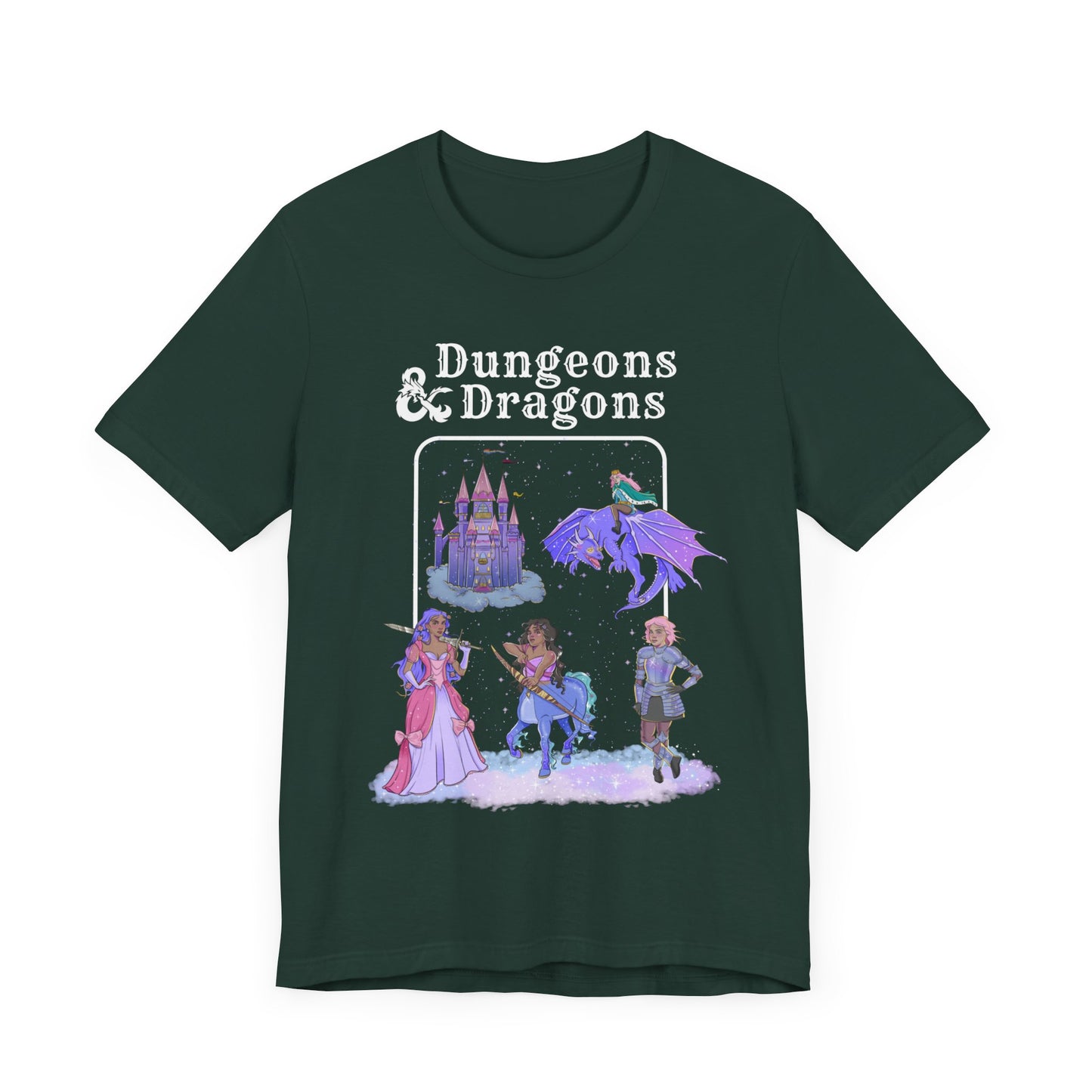 Dragons and Dungeons Pride Shield in back - Unisex Shirt