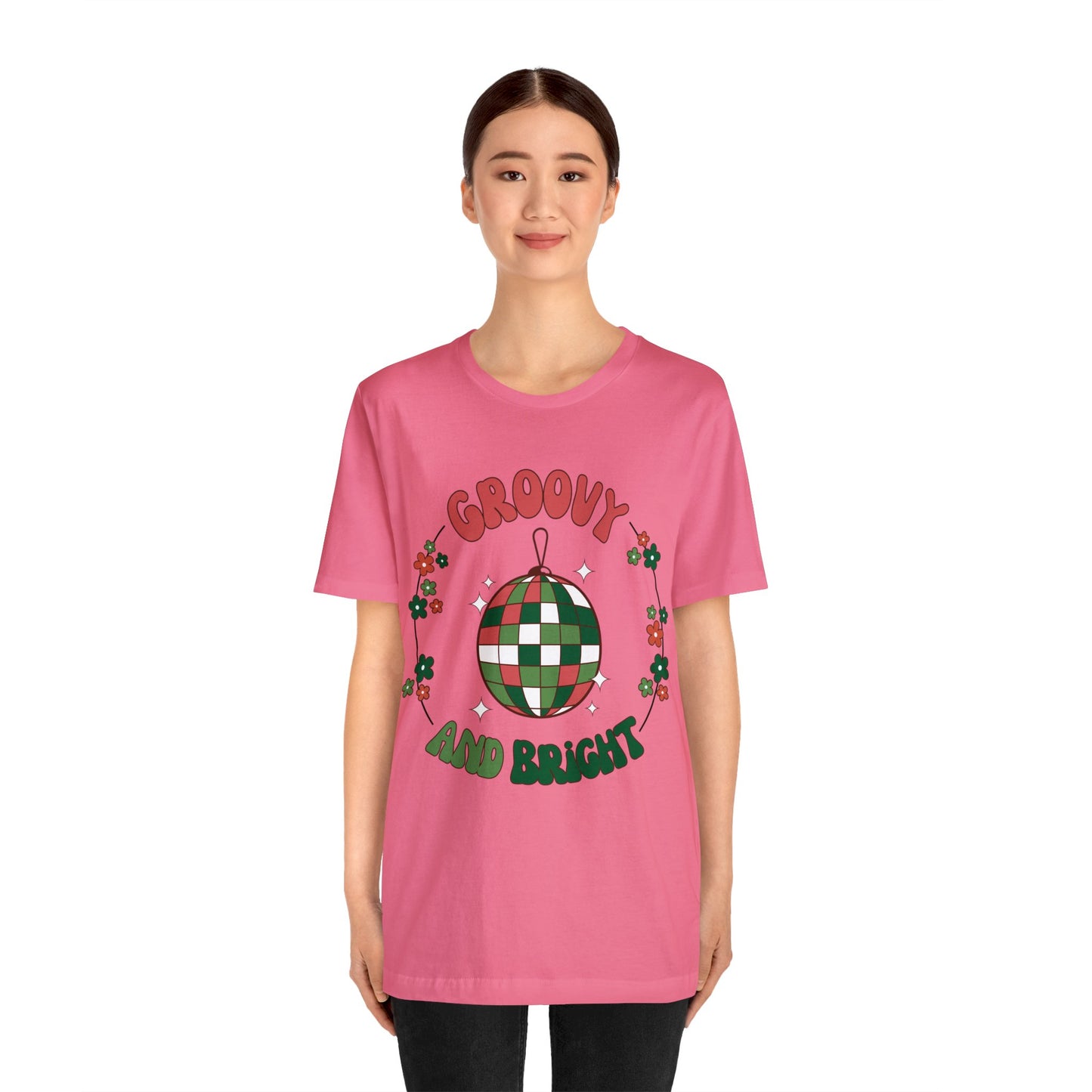 Red Circle Merry and Bright Jingle Ball - Unisex T-shirt