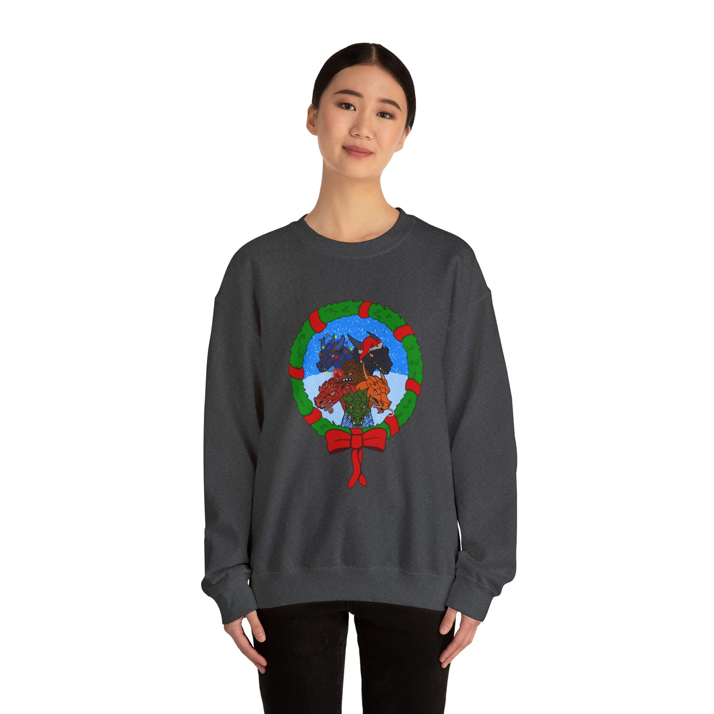 Dragon Christmas with snow - Unisex Sweatshirt