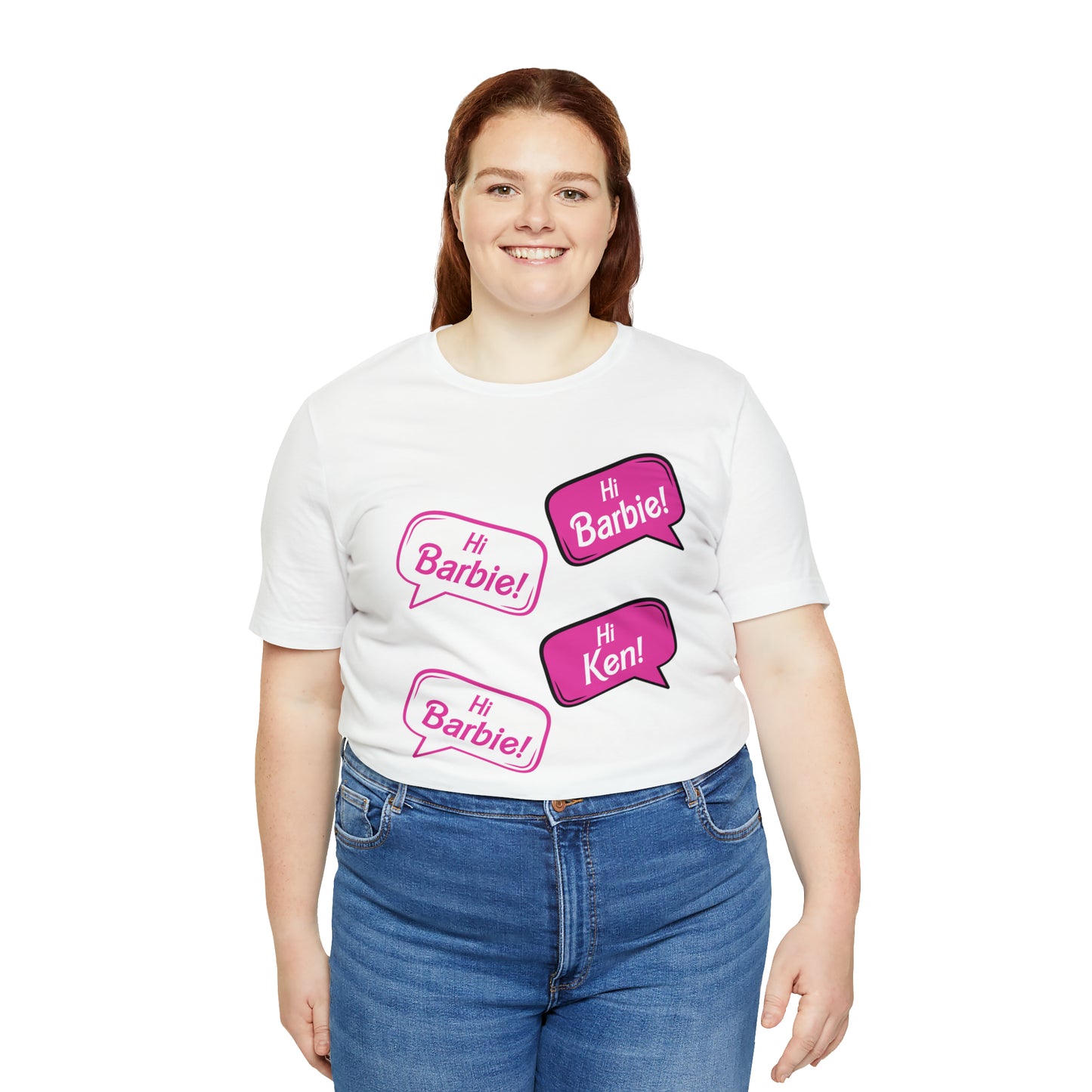 Hi Barbie Hi Ken Hi Alan, Unisex Jersey Short Sleeve Tee