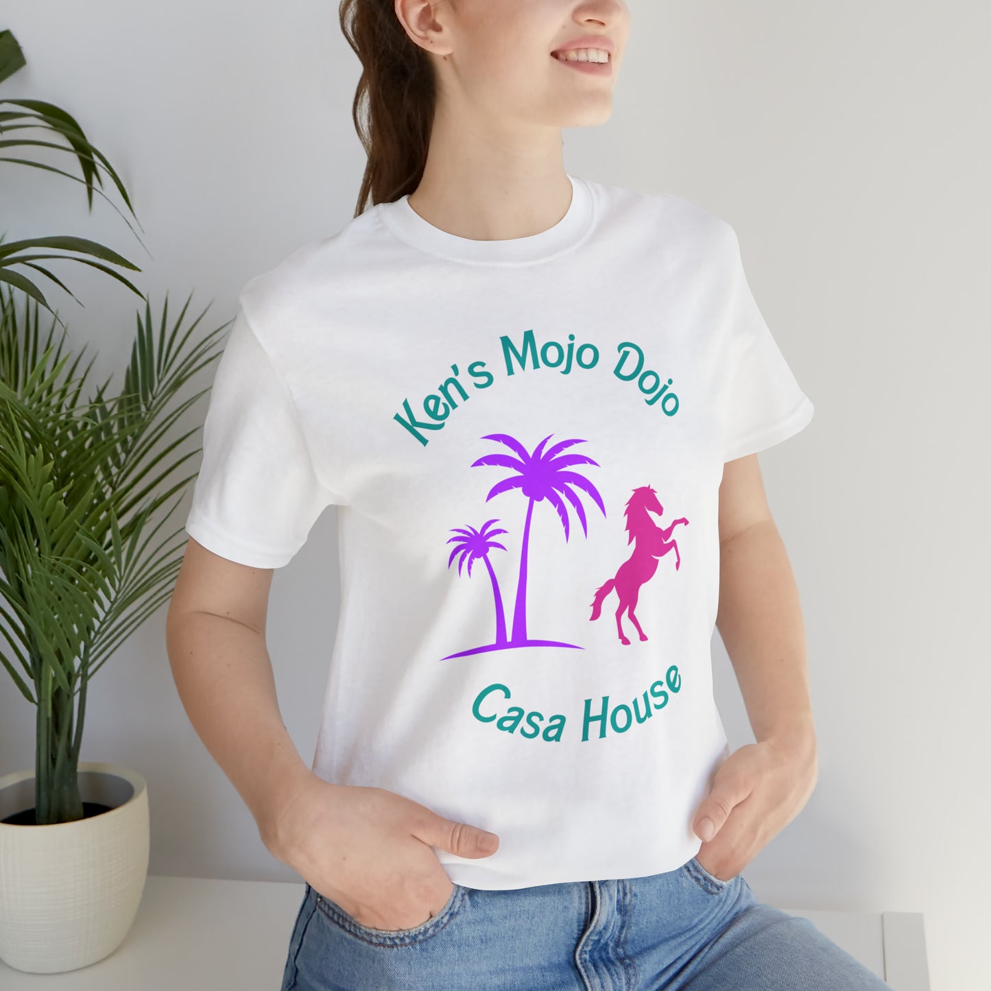 Palm Horse, Mojo Dojo Casa House, Unisex Jersey Short Sleeve Tee