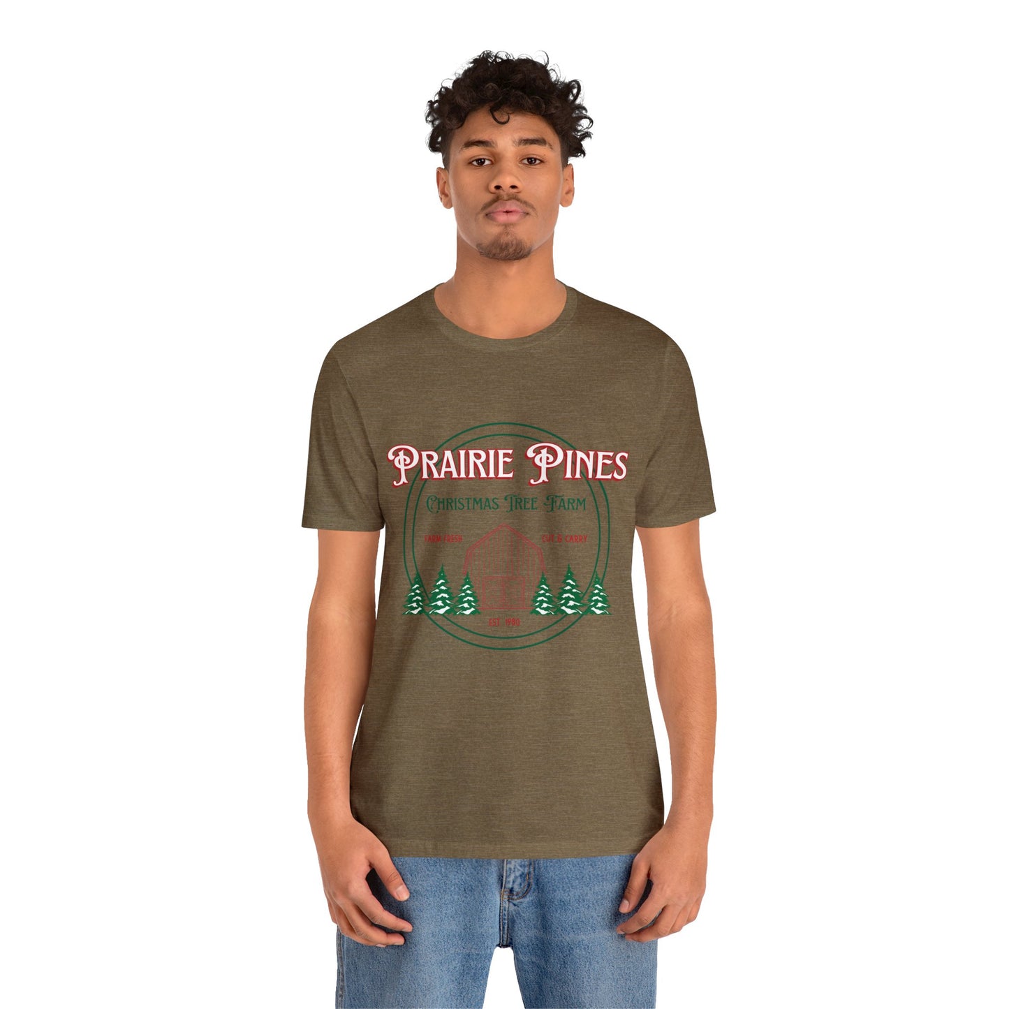 Vintage Prairie Pines Christmas Tree Farm - Unisex T-shirt