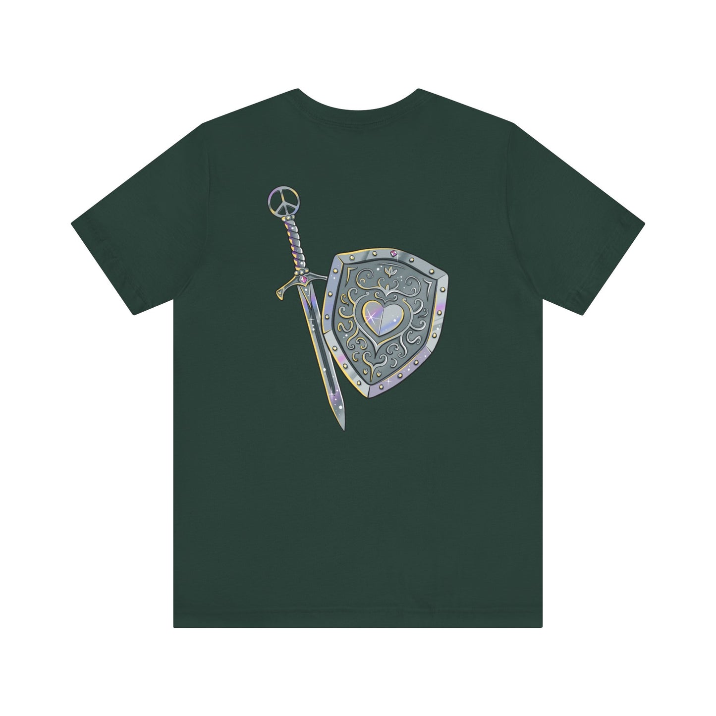 Dragons and Dungeons Pride Shield in back - Unisex Shirt