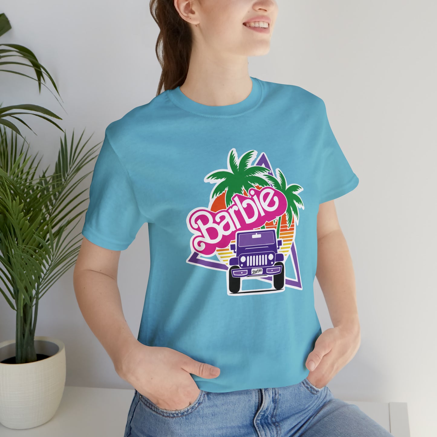 Purple jeep, Beep Beep Barbie Jeep, Unisex Jersey Short Sleeve Tee