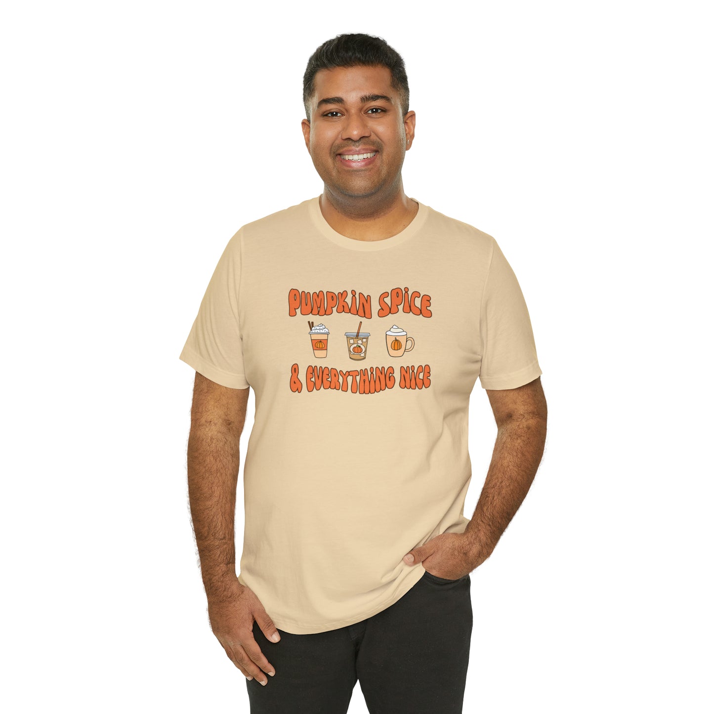 Three Pumpkin Spice, Unisex Jersey Short Sleeve Tee