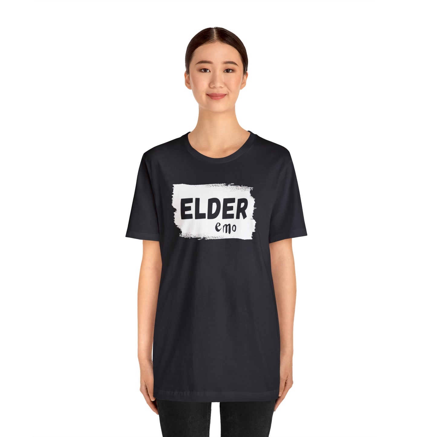 WHITE LETTER Elder Emo, Unisex Jersey Short Sleeve Tee