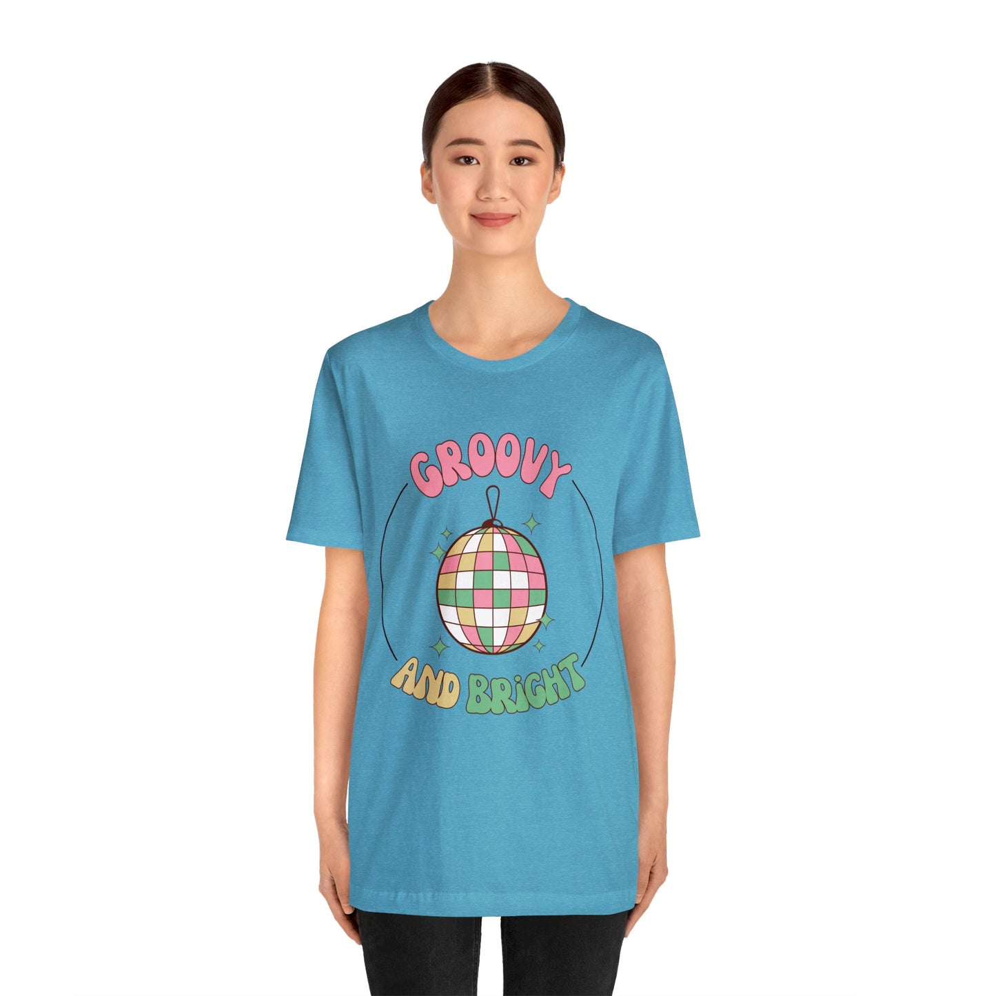 Pink Circle Merry and Bright Jingle Ball - Unisex T-shirt