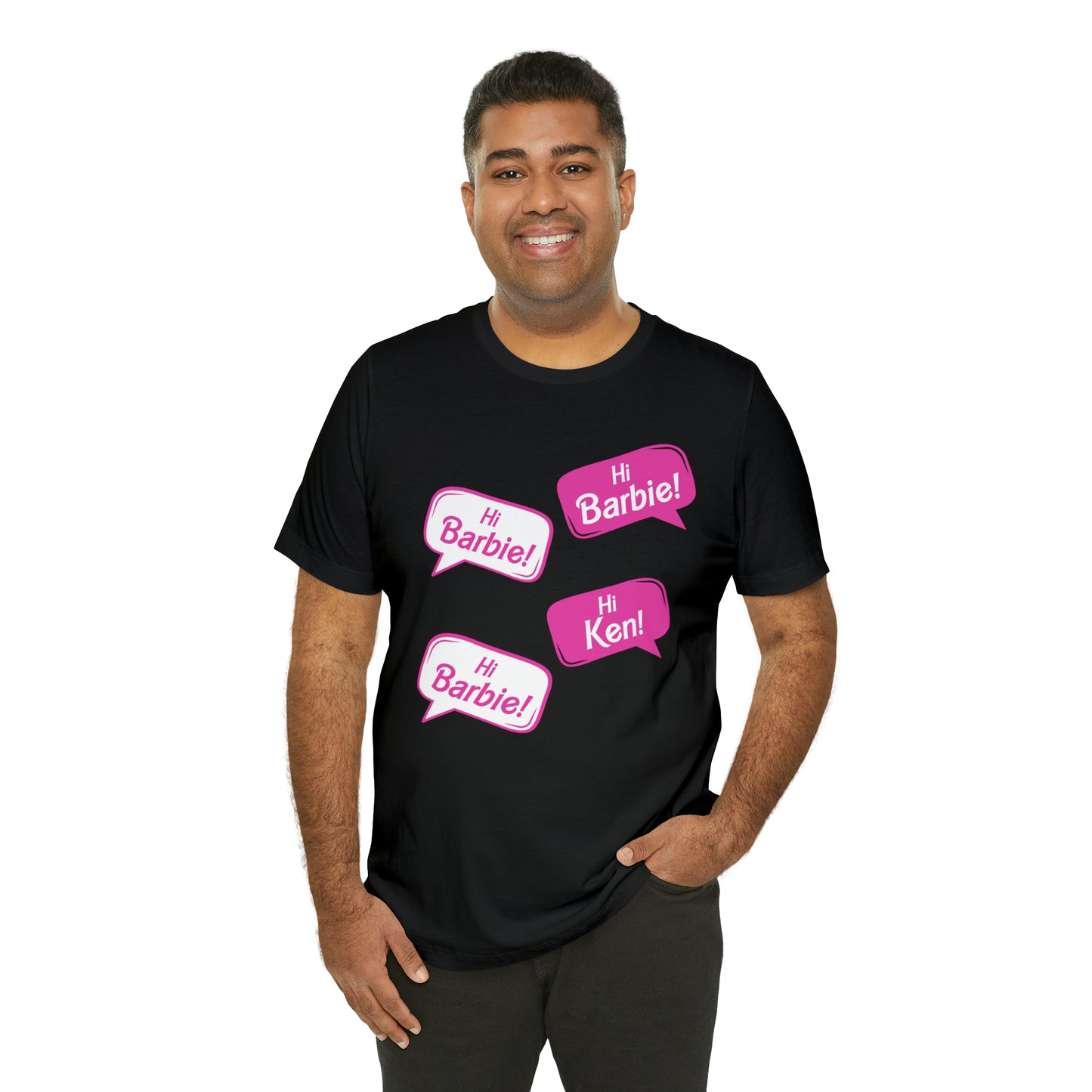 Hi Barbie Hi Ken Hi Alan, Unisex Jersey Short Sleeve Tee