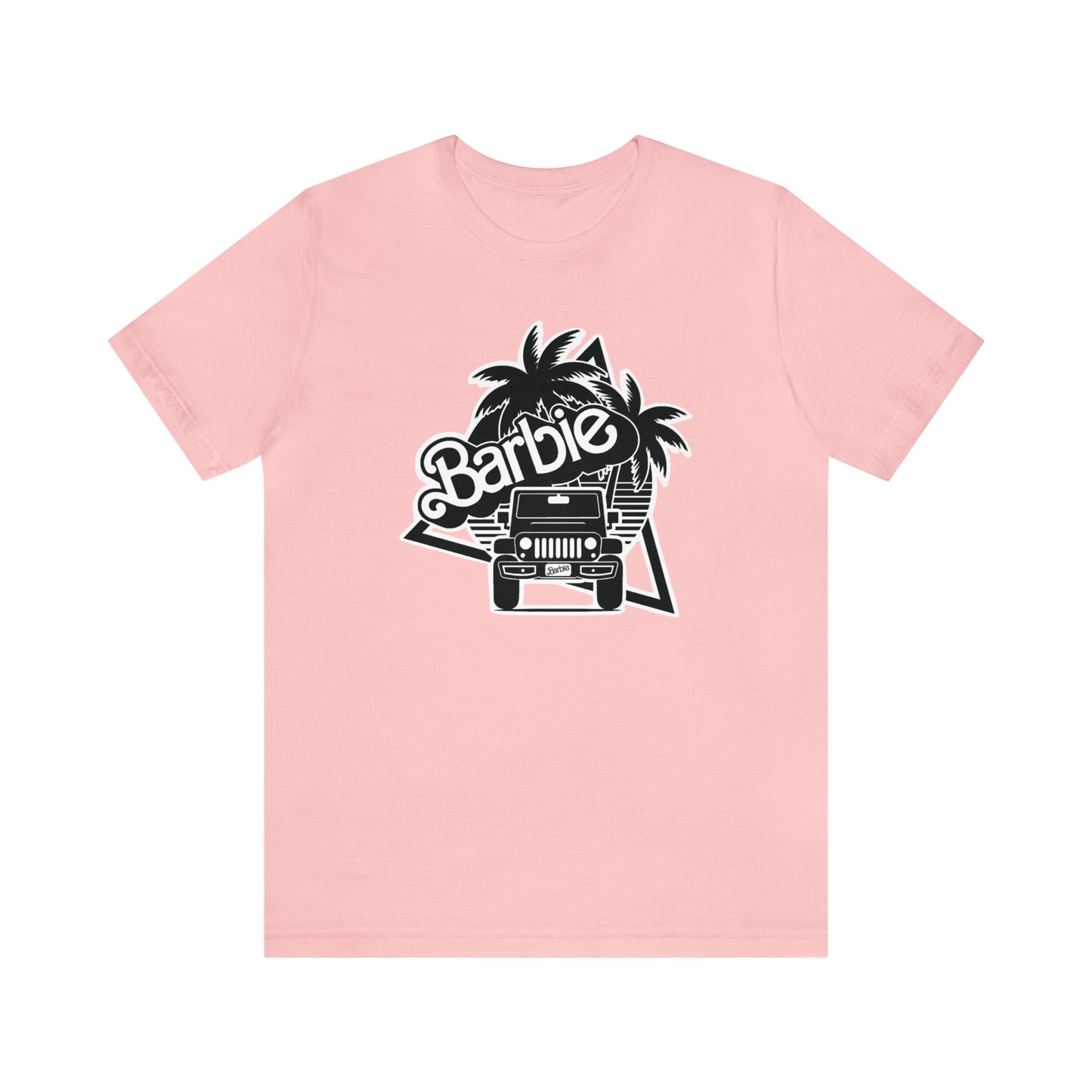 Black and White, Beep Beep Barbie Jeep, Unisex Jersey Short Sleeve Tee