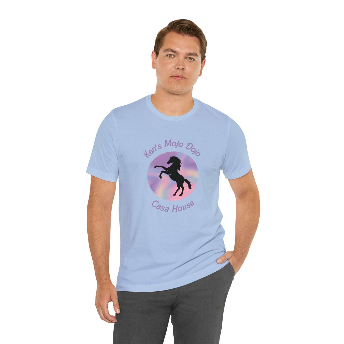 Candy Cane Horse, Mojo Dojo Casa House, Unisex Jersey Short Sleeve Tee