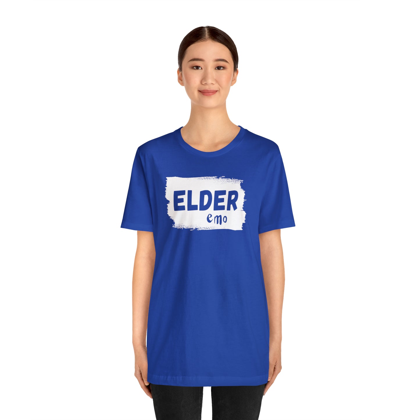 WHITE LETTER Elder Emo, Unisex Jersey Short Sleeve Tee