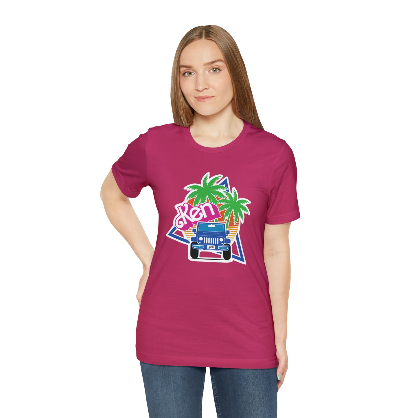 Blue Ken, Beep Beep KEN Jeep, Unisex Jersey Short Sleeve Tee