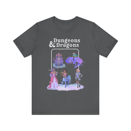 Dragons and Dungeons Pride Shield in back - Unisex Shirt