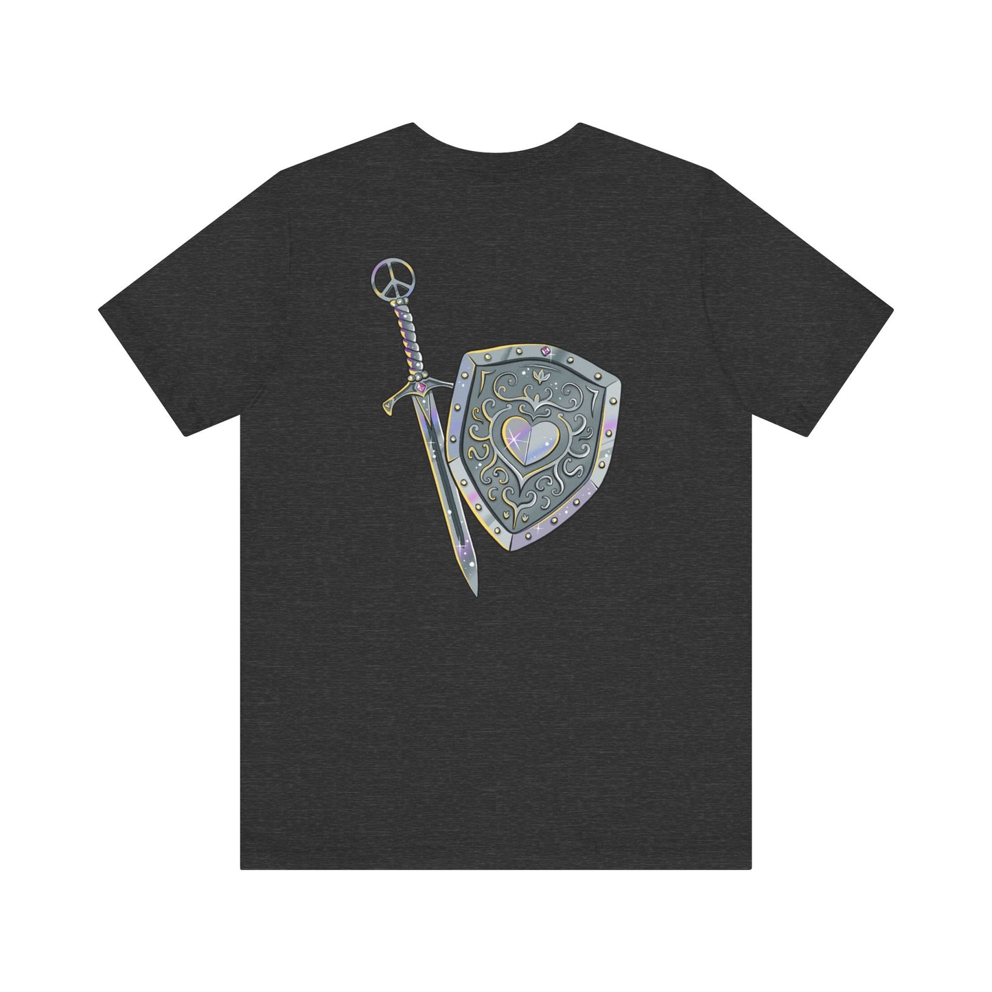 Dragons and Dungeons Pride Shield in back - Unisex Shirt