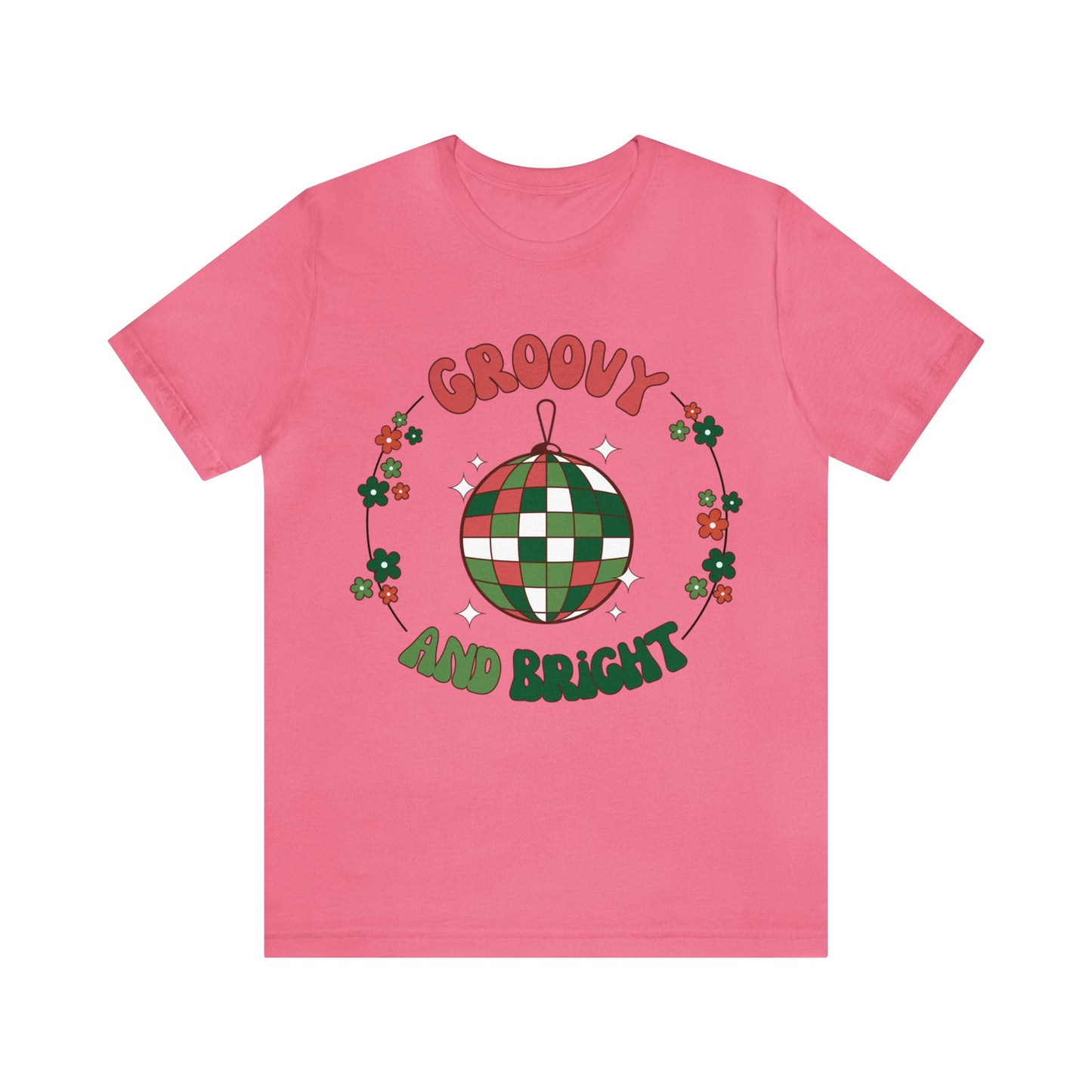 Red Circle Merry and Bright Jingle Ball - Unisex T-shirt