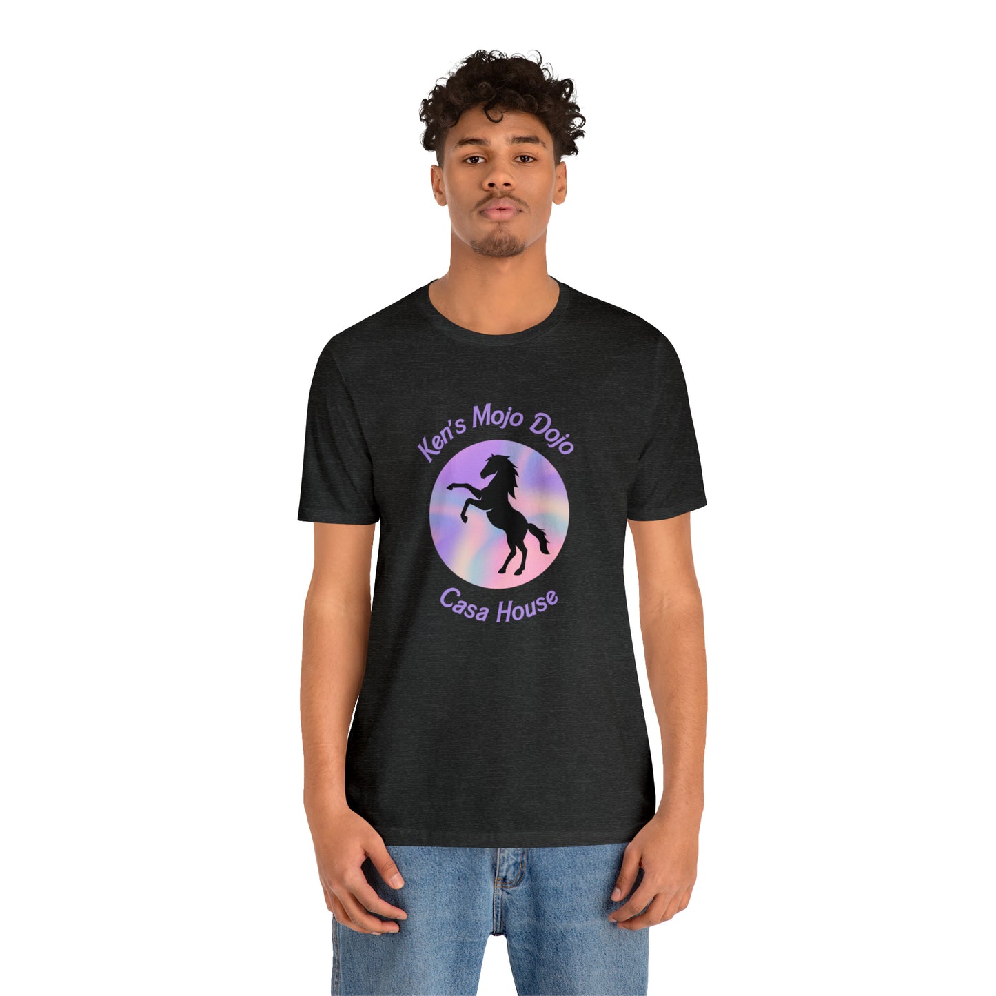 Candy Cane Horse, Mojo Dojo Casa House, Unisex Jersey Short Sleeve Tee