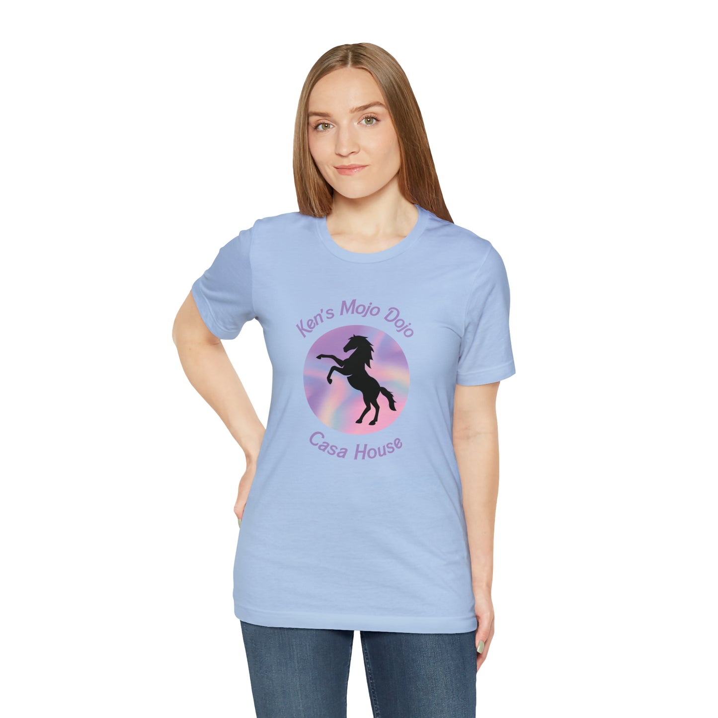 Candy Cane Horse, Mojo Dojo Casa House, Unisex Jersey Short Sleeve Tee