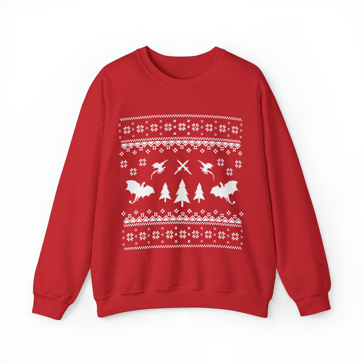 8-Bit Dragon Christmas version 3 - Unisex Sweatshirt