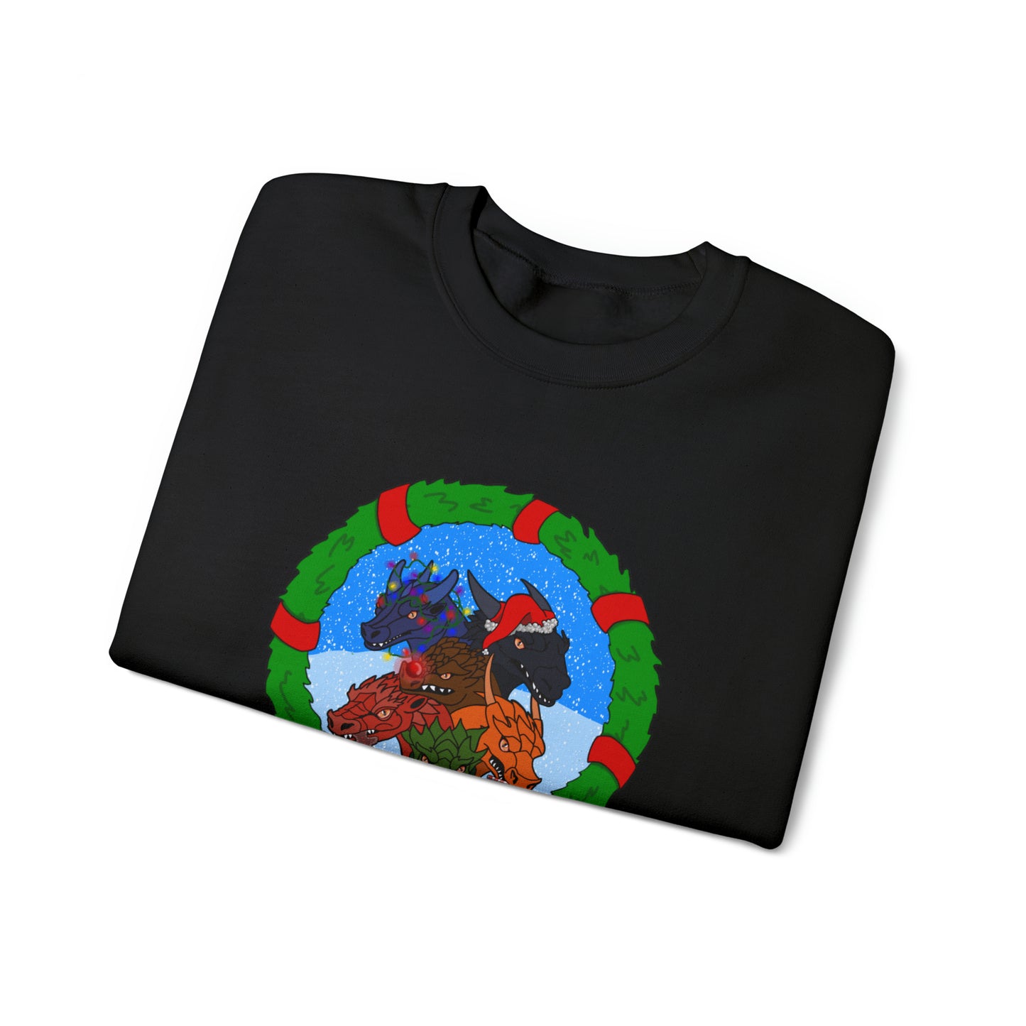 Dragon Christmas with snow - Unisex Sweatshirt