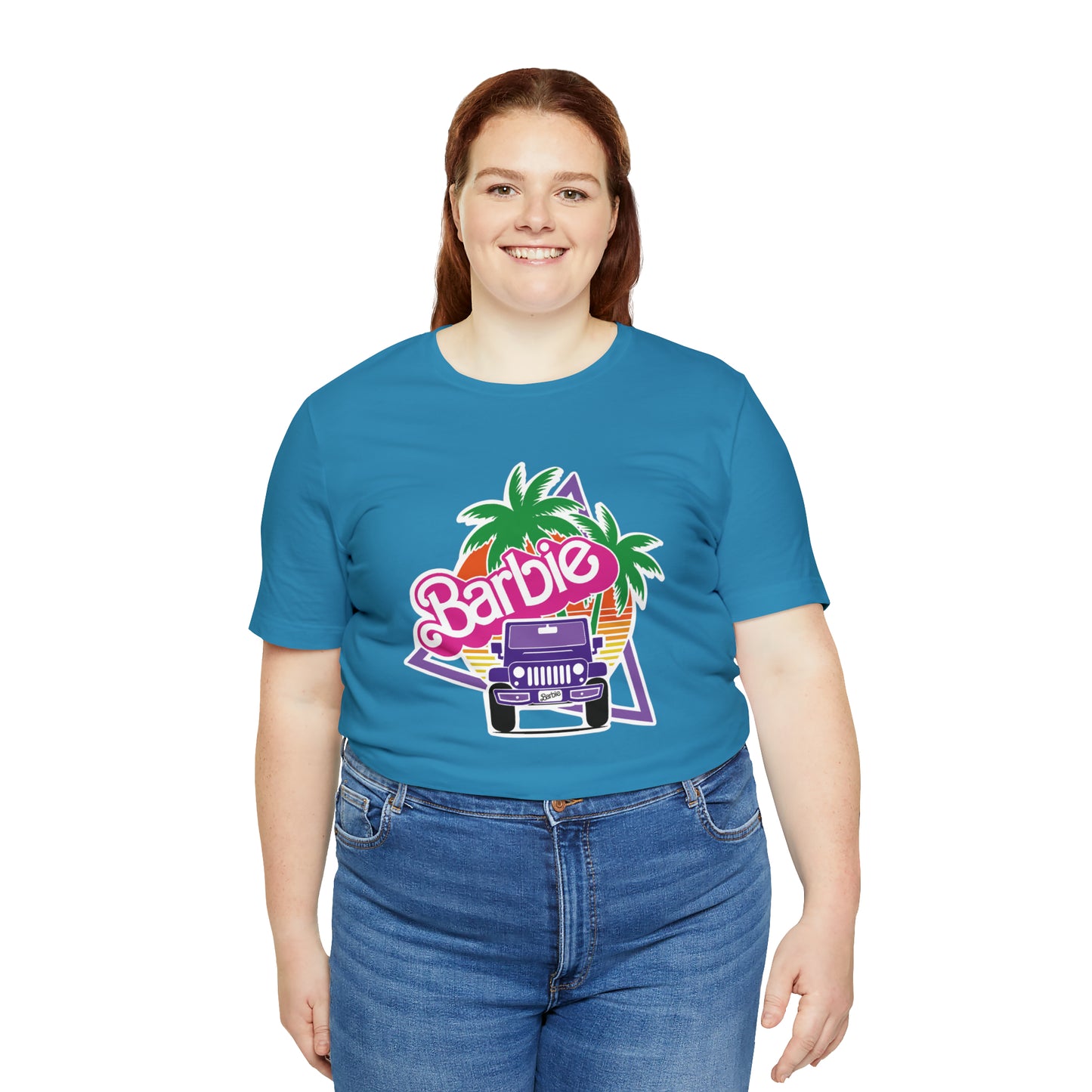 Purple jeep, Beep Beep Barbie Jeep, Unisex Jersey Short Sleeve Tee