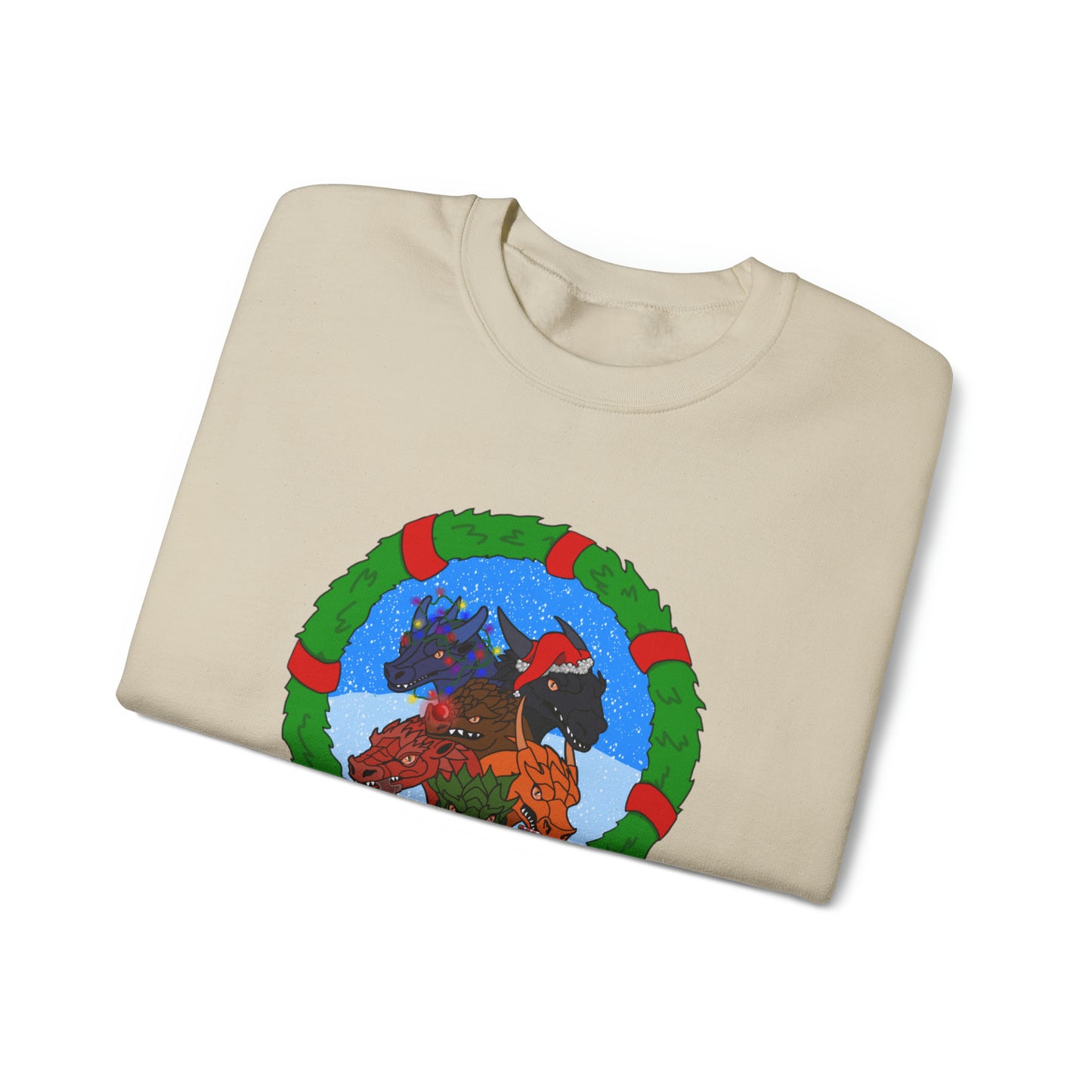 Dragon Christmas with snow - Unisex Sweatshirt