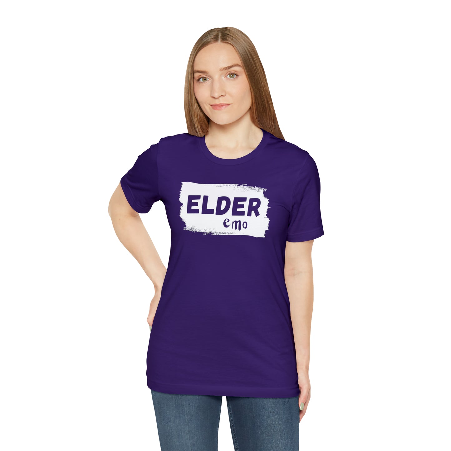 WHITE LETTER Elder Emo, Unisex Jersey Short Sleeve Tee