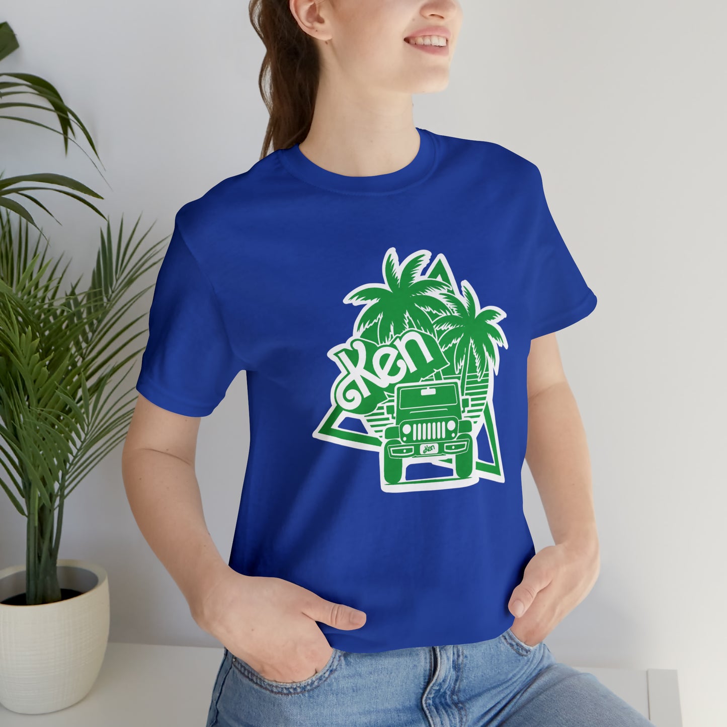 All green Ken, Beep Beep KEN Jeep, Unisex Jersey Short Sleeve Tee