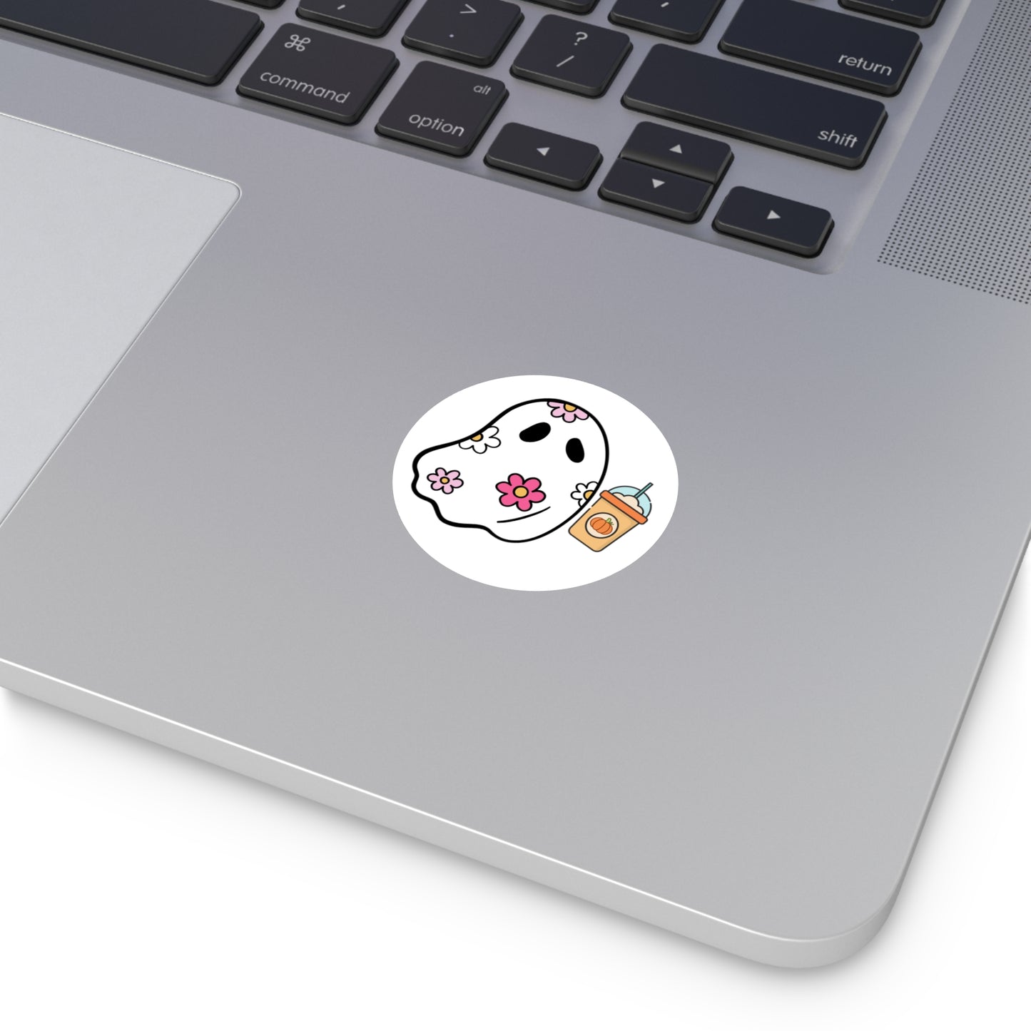 Color Flower Ghost, Water-Resistant Vinyl Sticker