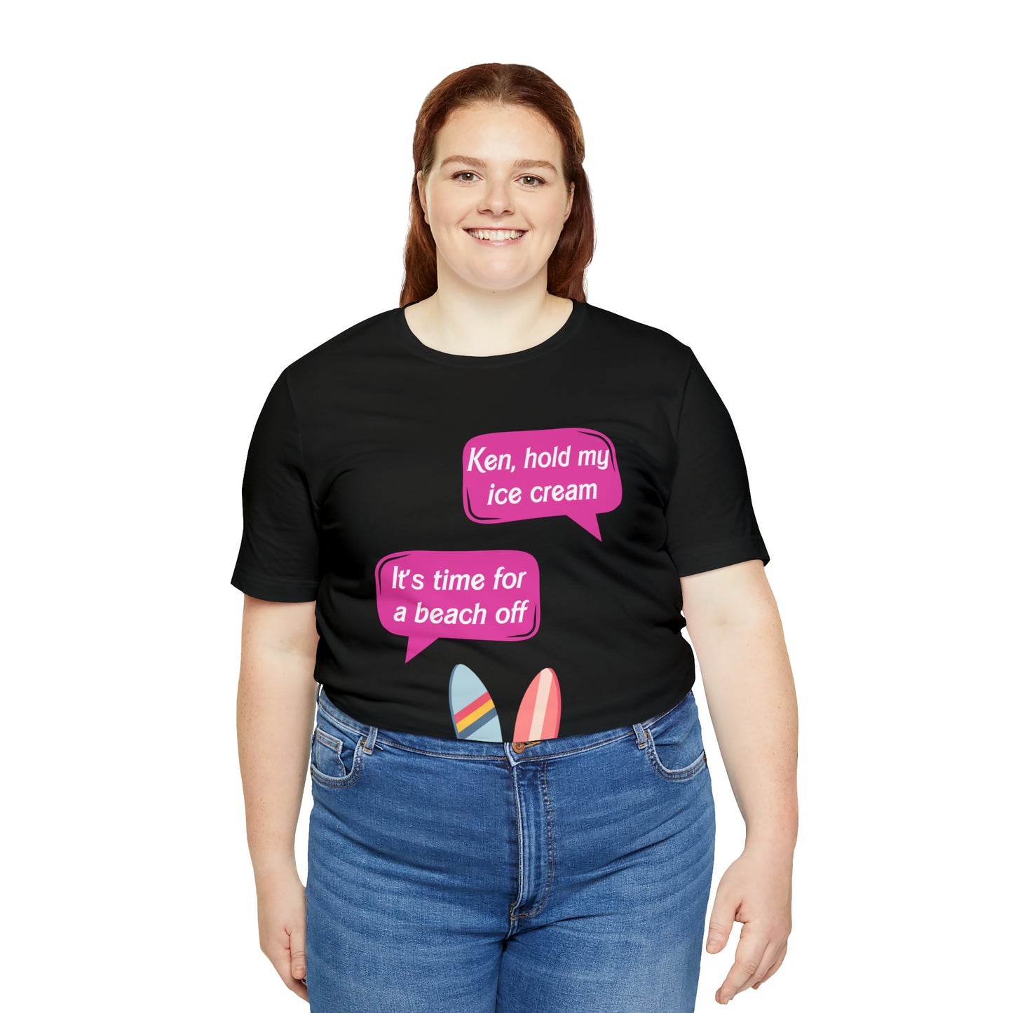 Blank back Beach off, Unisex Jersey Short Sleeve Tee