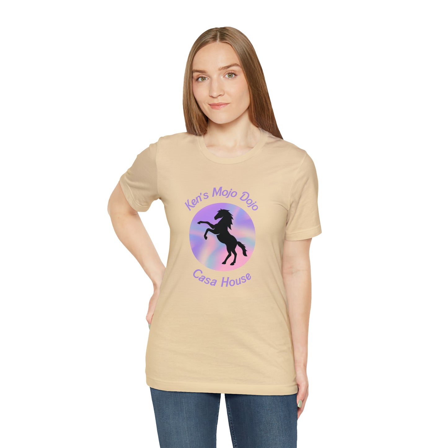 Candy Cane Horse, Mojo Dojo Casa House, Unisex Jersey Short Sleeve Tee