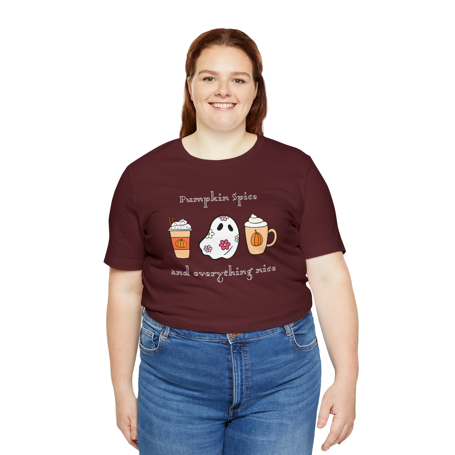 Color Flower - Pumpkin Ghost, Unisex Jersey Short Sleeve Tee