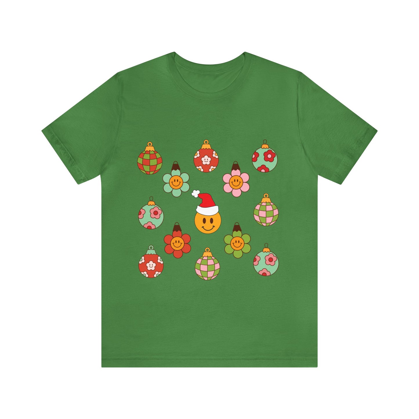 Groovy Smiley Christmas with NO back design - Unisex T-shirt