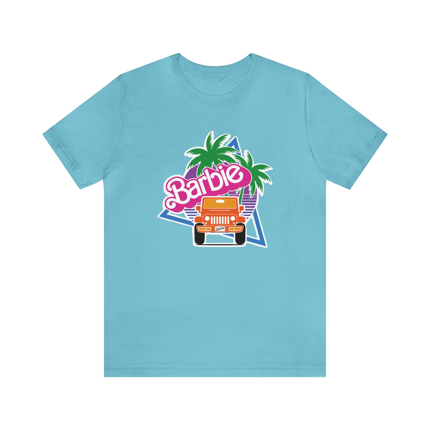 Orange, Beep Beep Barbie Jeep, Unisex Jersey Short Sleeve Tee