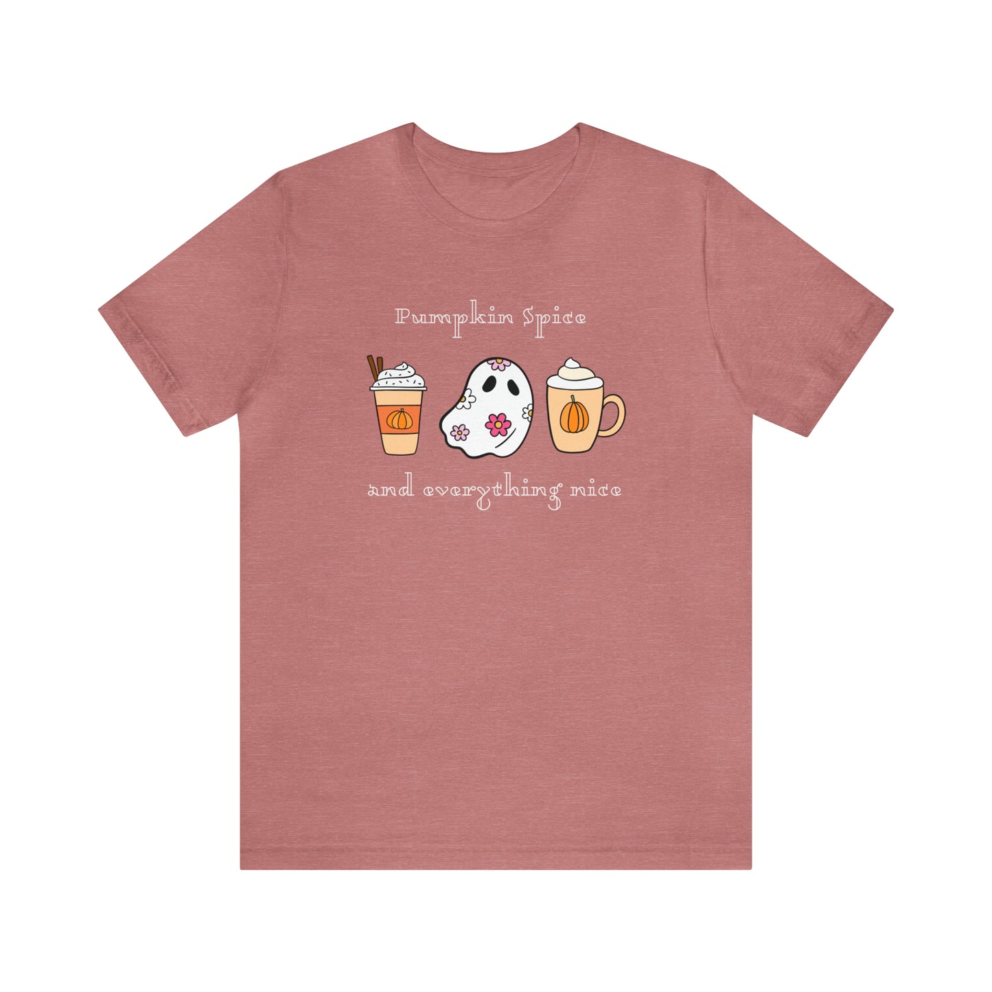 Color Flower - Pumpkin Ghost, Unisex Jersey Short Sleeve Tee