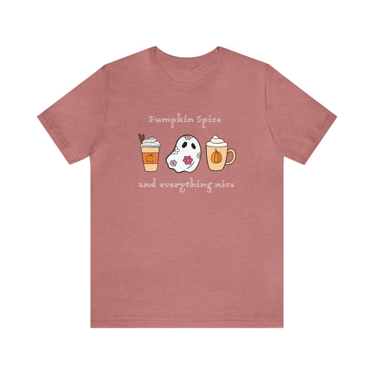 Color Flower - Pumpkin Ghost, Unisex Jersey Short Sleeve Tee