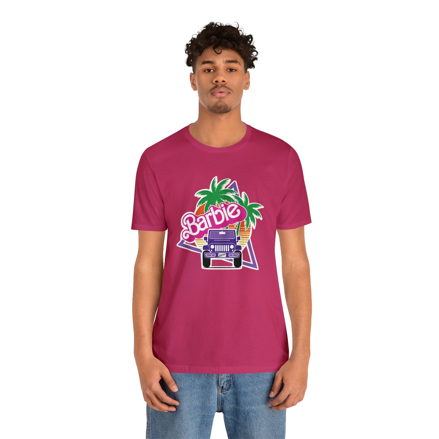 Purple jeep, Beep Beep Barbie Jeep, Unisex Jersey Short Sleeve Tee